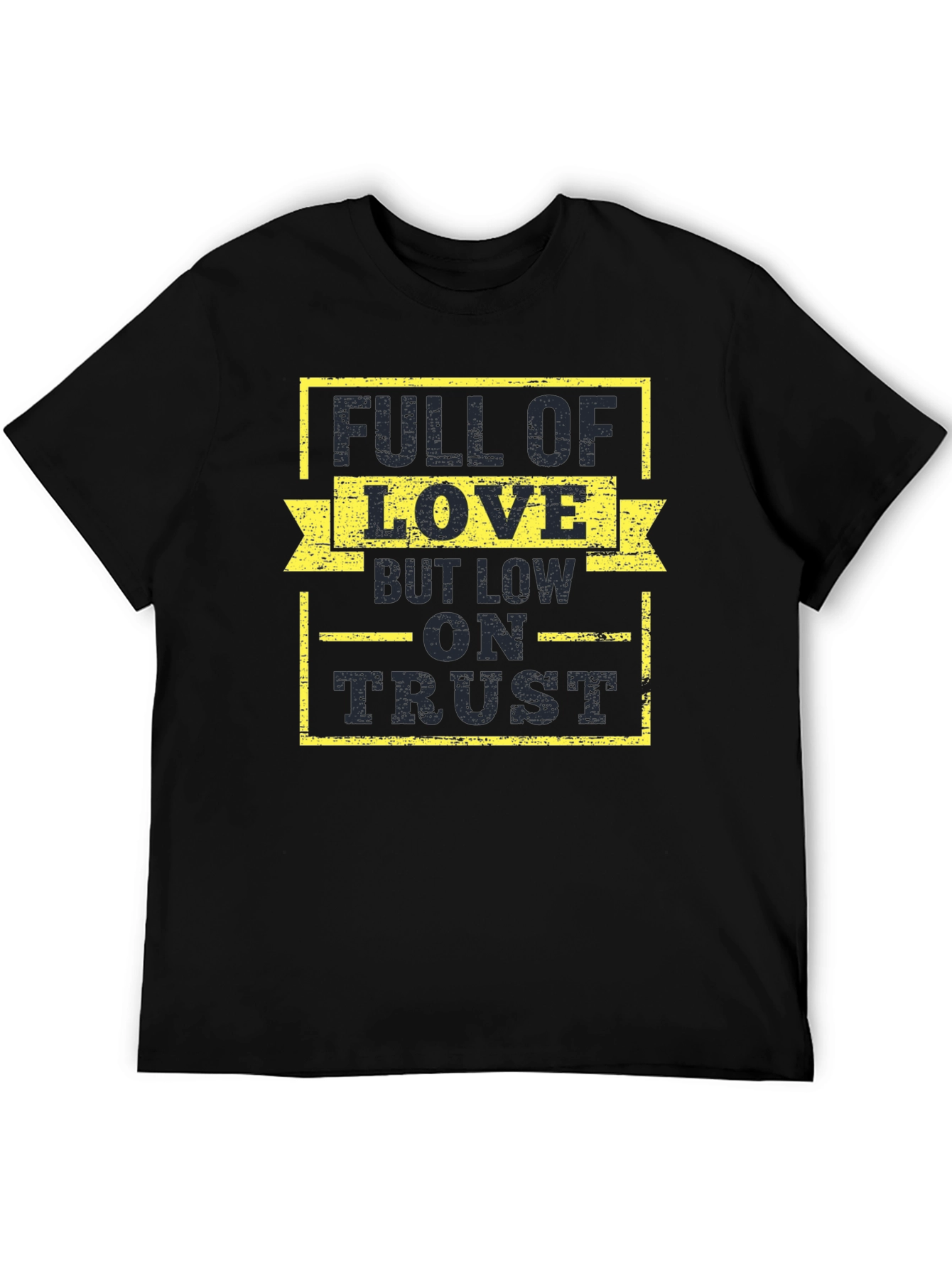 Black Full of Love, Low on Trust Graphic Tee view 5
