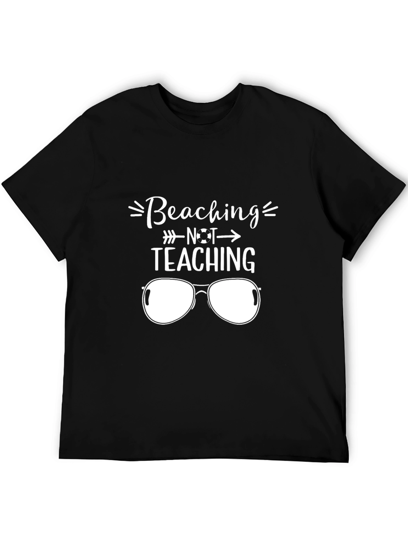 Black Beach or Teaching Graphic T-Shirt view 5