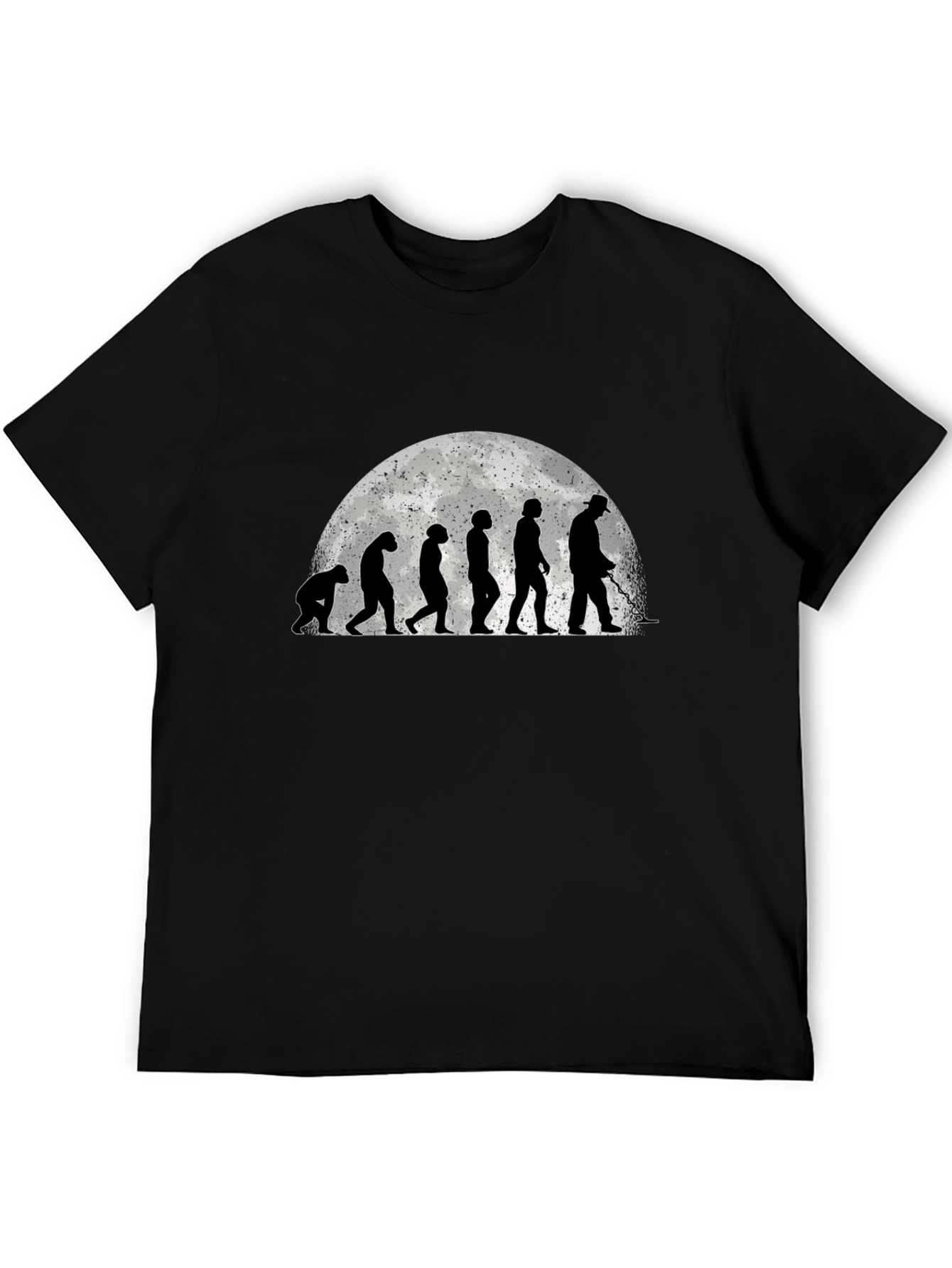 Black Evolution of Man Metal Detecting T-Shirt view 5