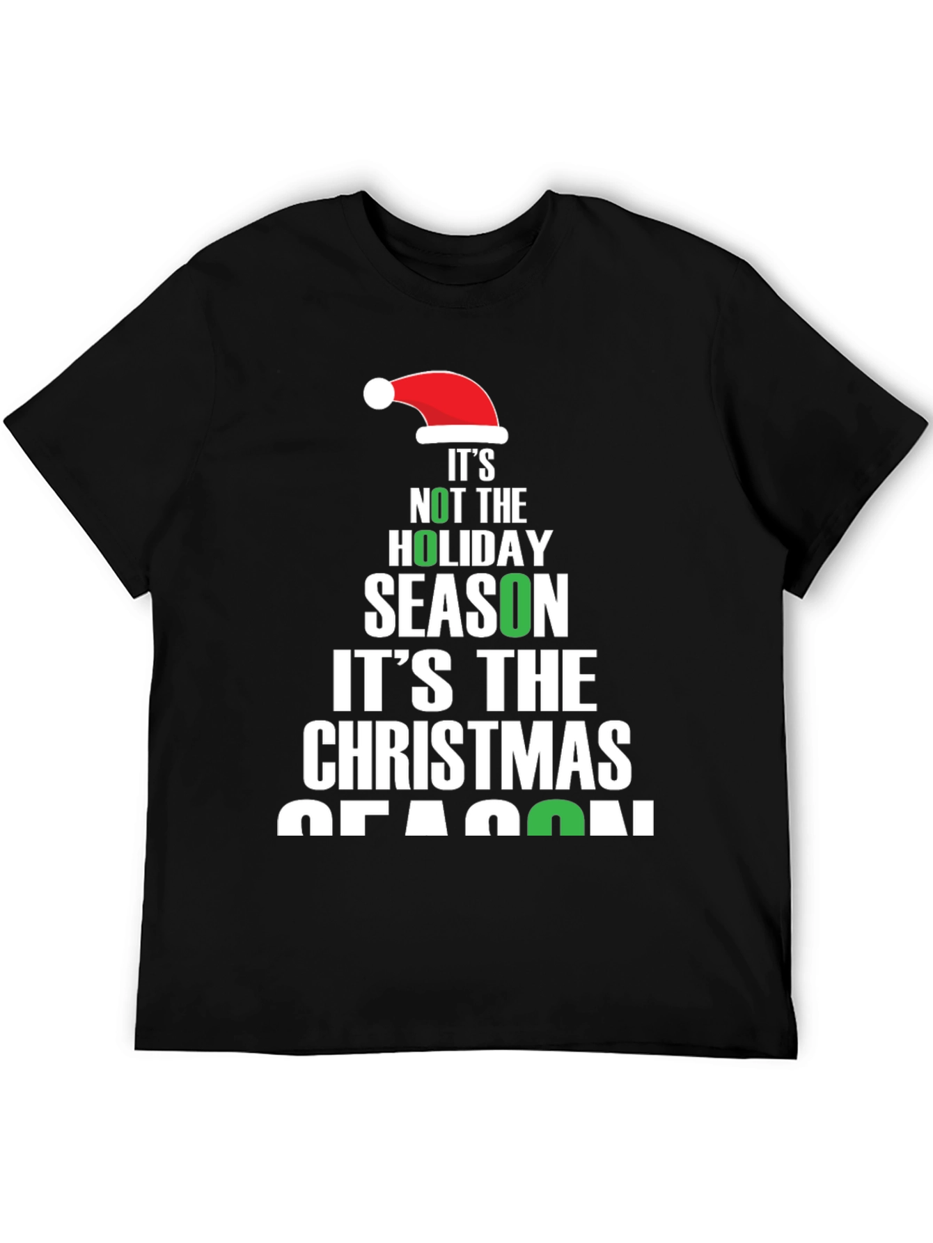 Black Christmas Season Holiday T-Shirt view 5