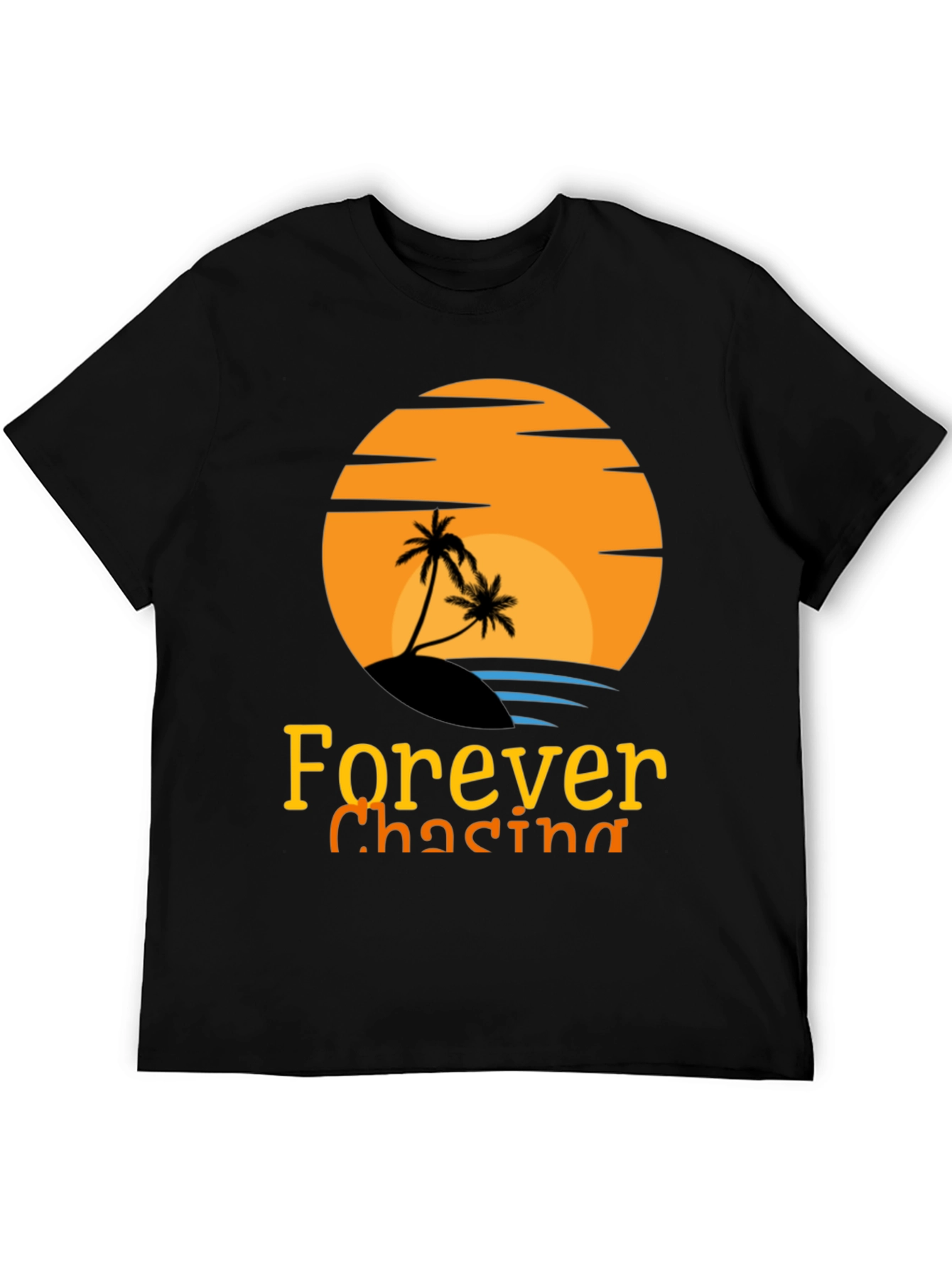 Black Forever Chasing Sunset Black Graphic Tee view 5