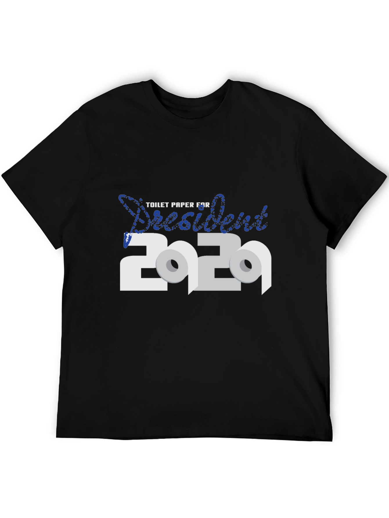 Black Toilet Paper for President 2020 Graphic Tee view 5
