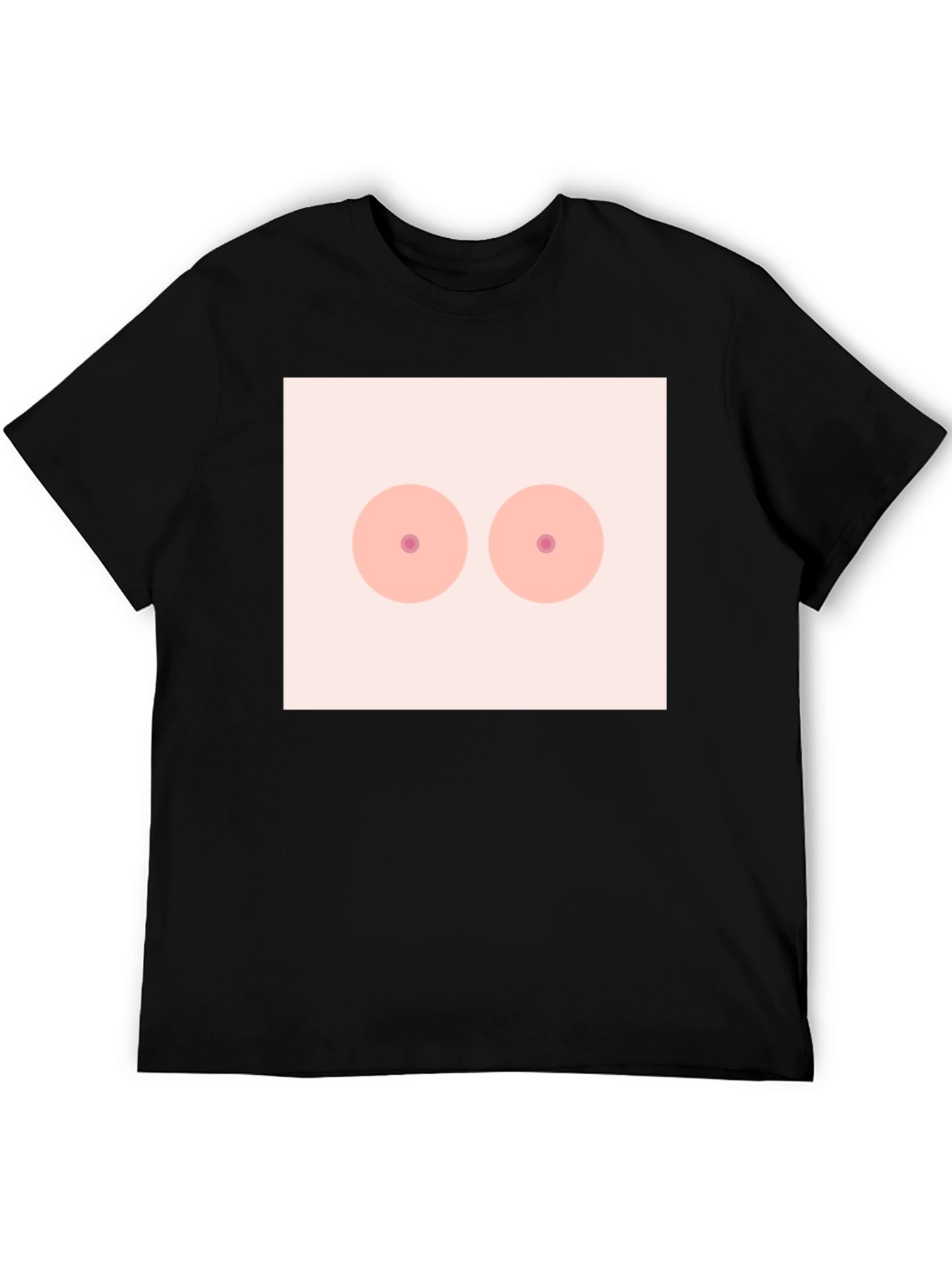 Black Novelty Graphic T-Shirt - Boobs Design view 5