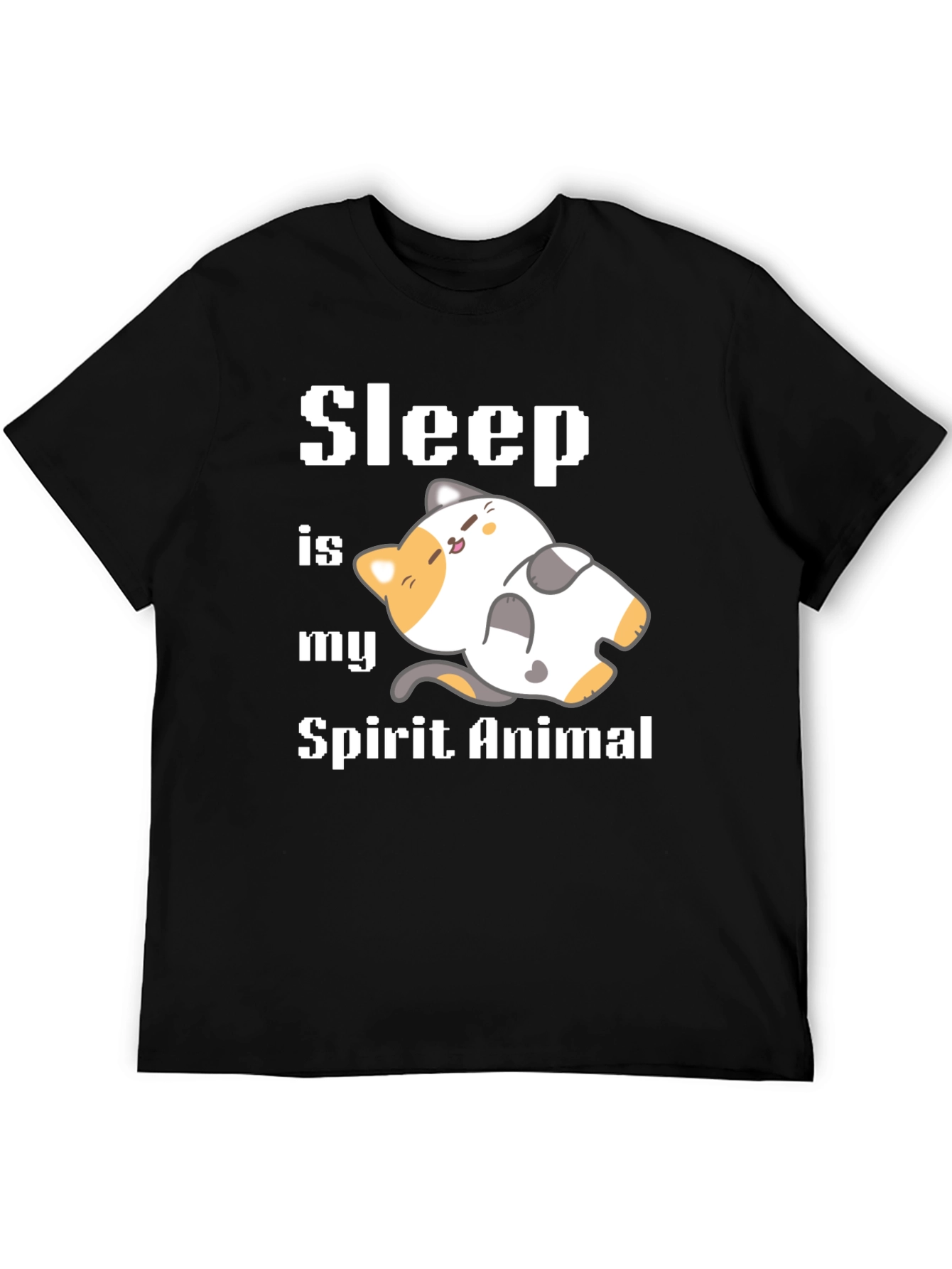 Black Sleep is My Spirit Animal Graphic Tee Shirt view 5