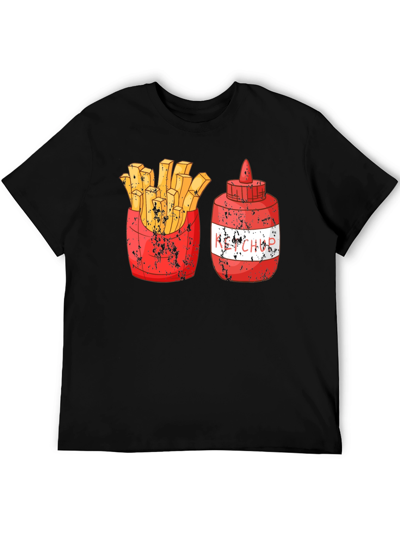 Black Fries and Ketchup Graphic Tee view 5