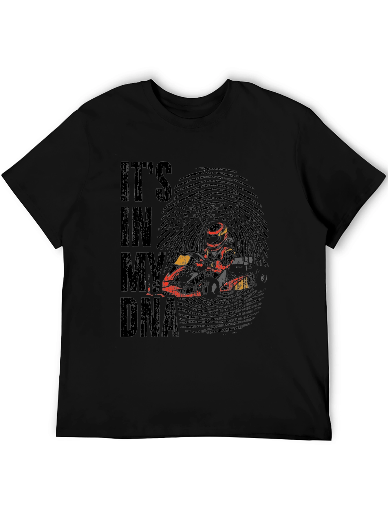 Black It's In My DNA Racing T-Shirt view 5