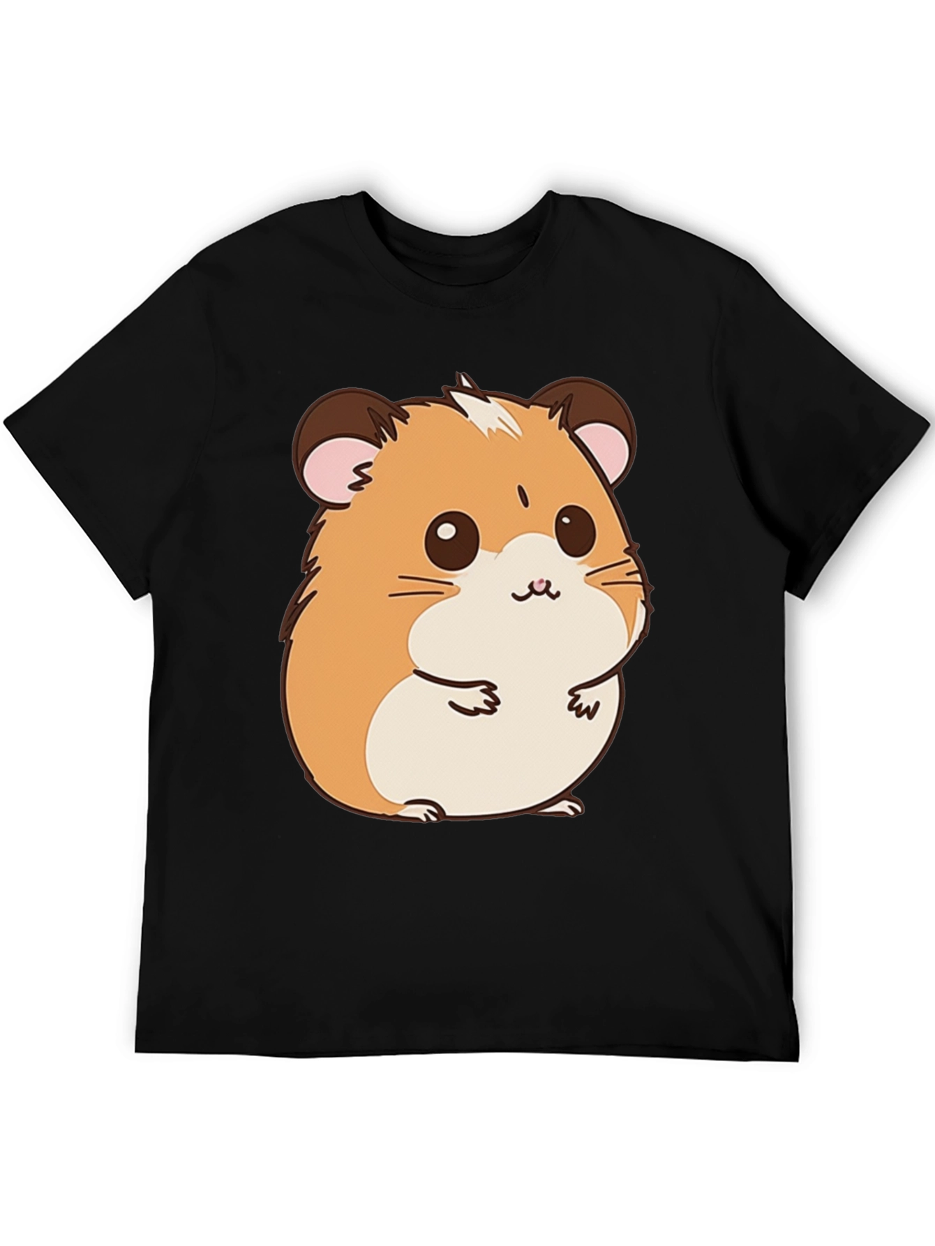 Black Cute Hamster Graphic T-Shirt -  Fun Pet Lover Tee view 5