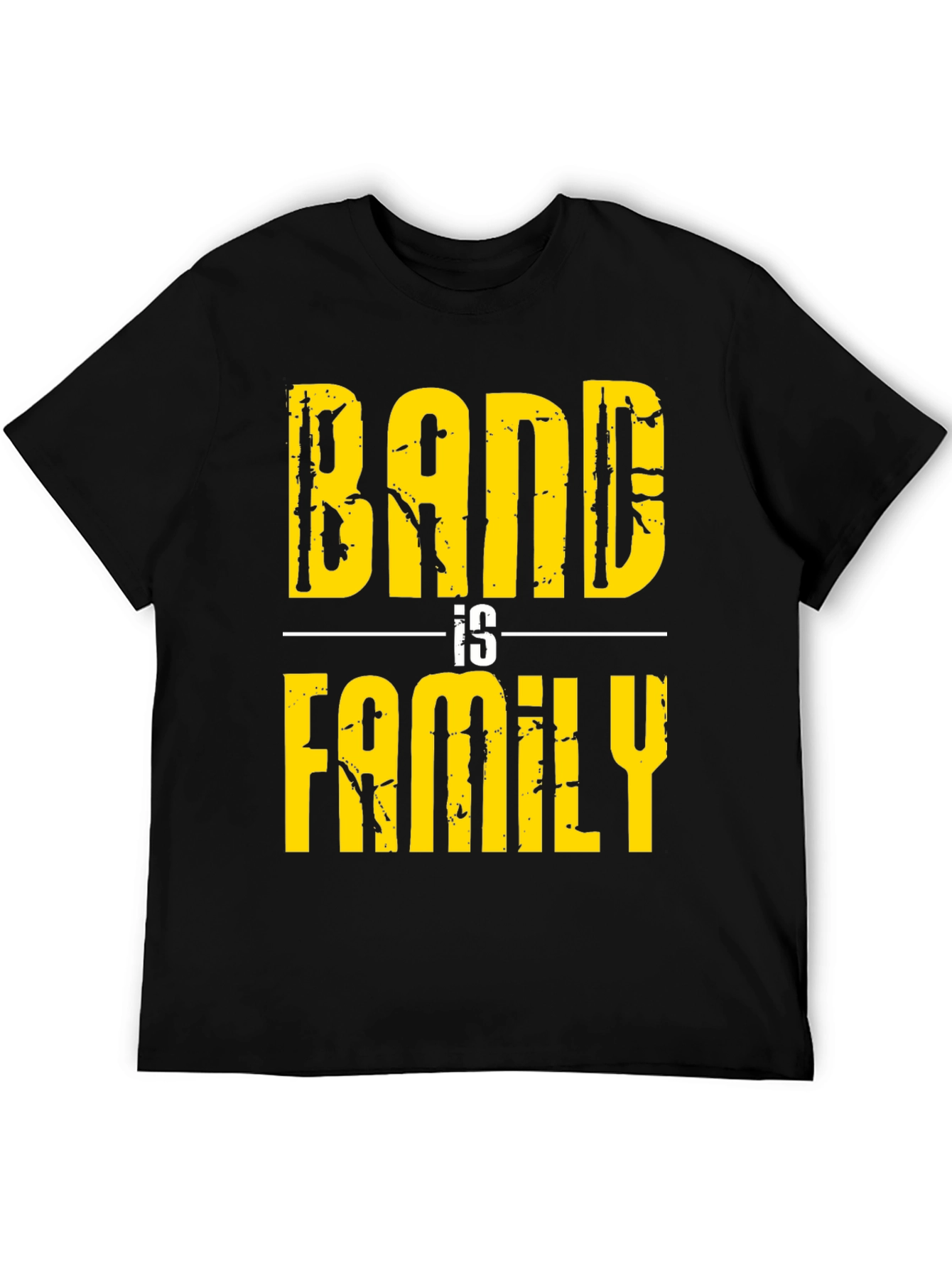Black Band Is Family Graphic T-Shirt - Black view 5