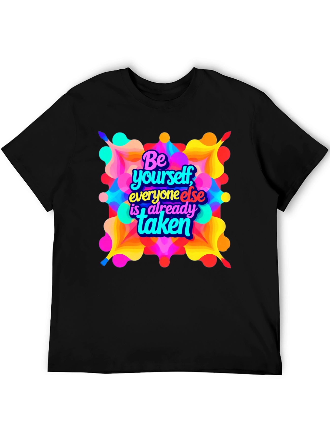 Black Be Yourself Graphic T-Shirt - Black view 5