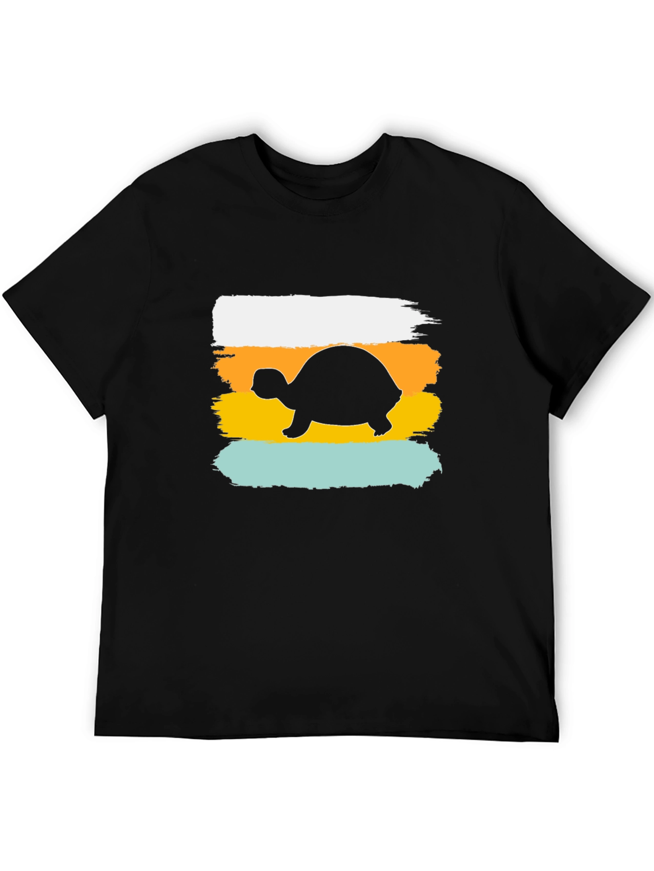 Black Retro Turtle T-Shirt - Vintage Style Tee view 5