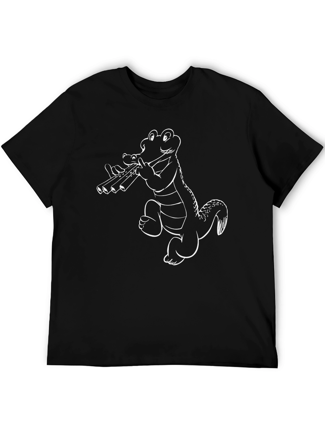 Black Gator Musician Graphic T-Shirt - Black view 5