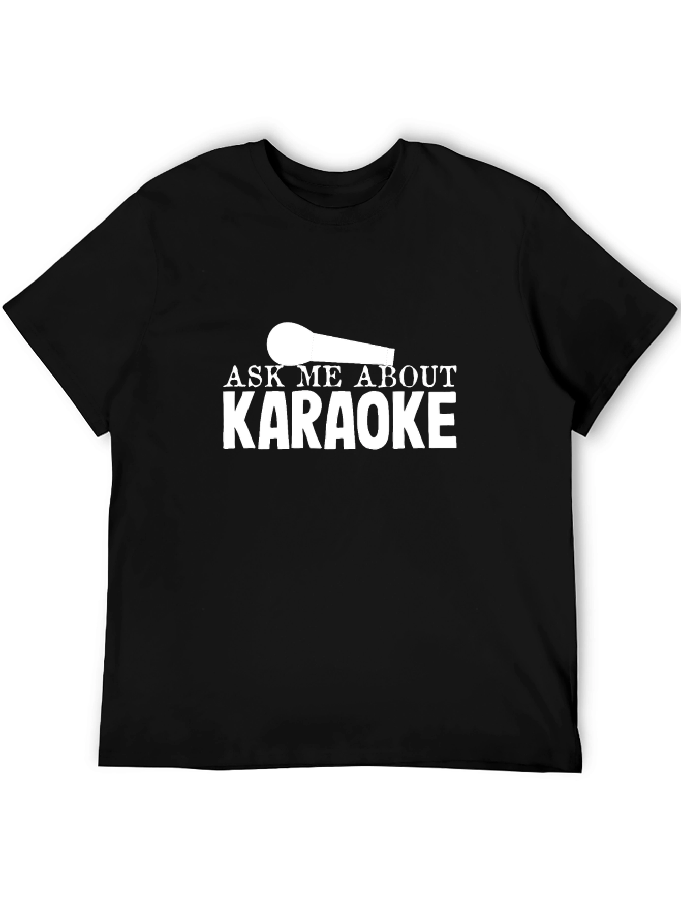 Black Ask Me About Karaoke T-Shirt view 5