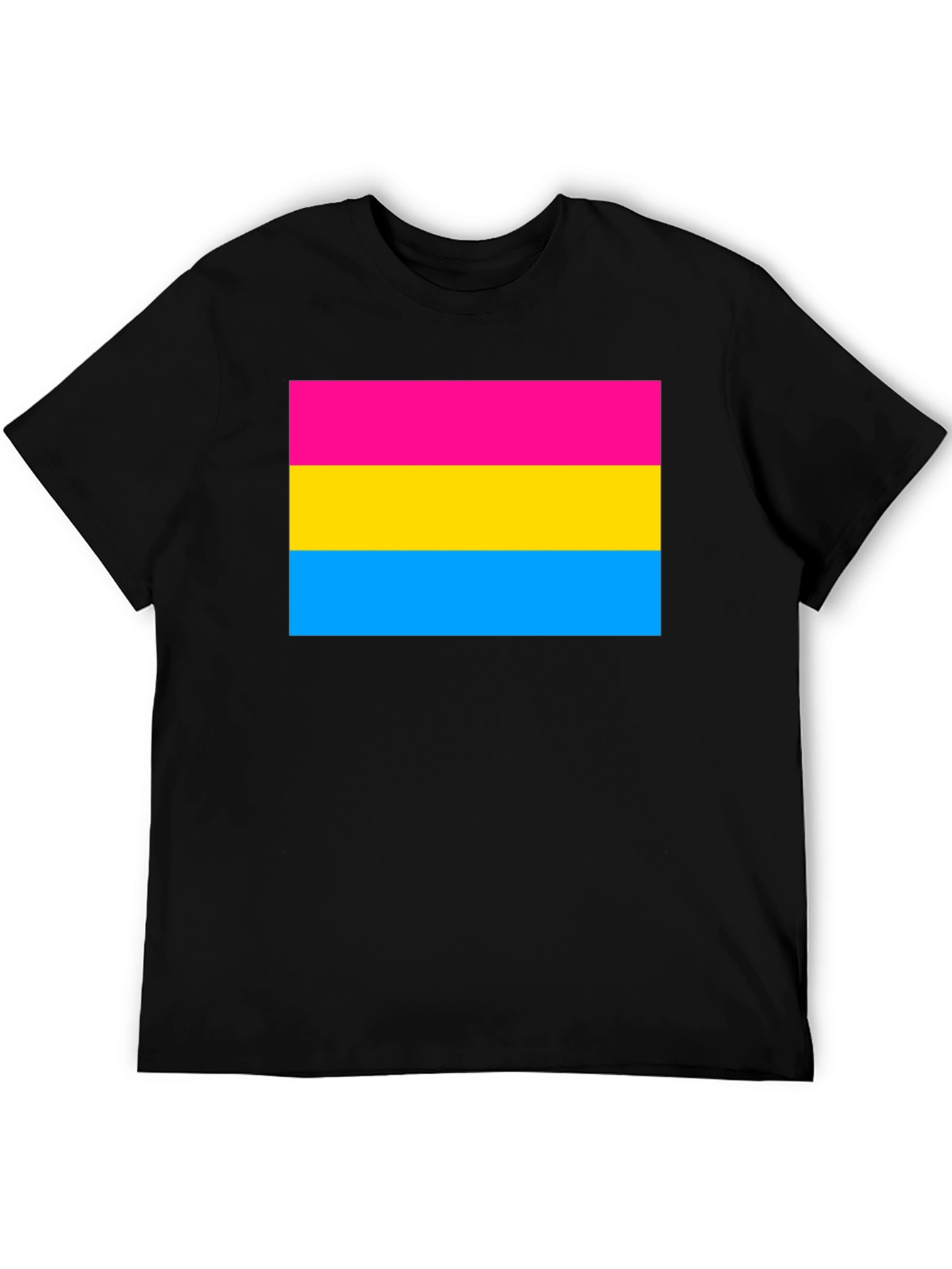 Black Pansexual Pride Flag T-Shirt view 5