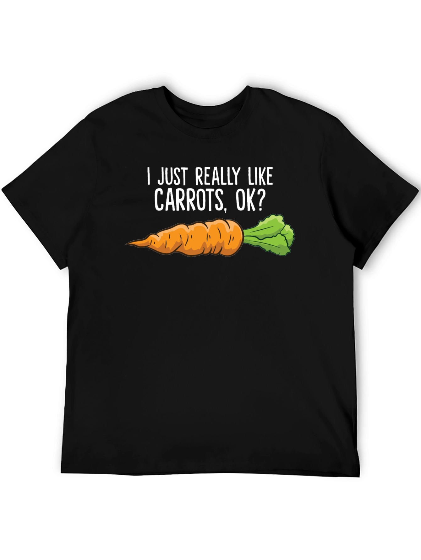 Black Carrot Lover T-Shirt - I Just Really Like Carrots OK? view 5
