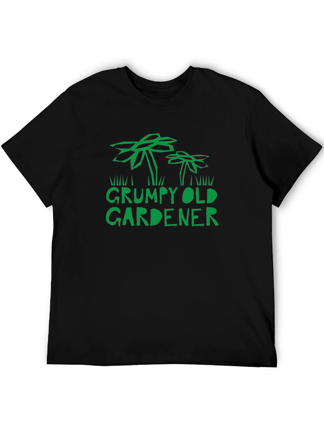 Black Grumpy Old Gardener T-Shirt, Funny Garden Tee view 5
