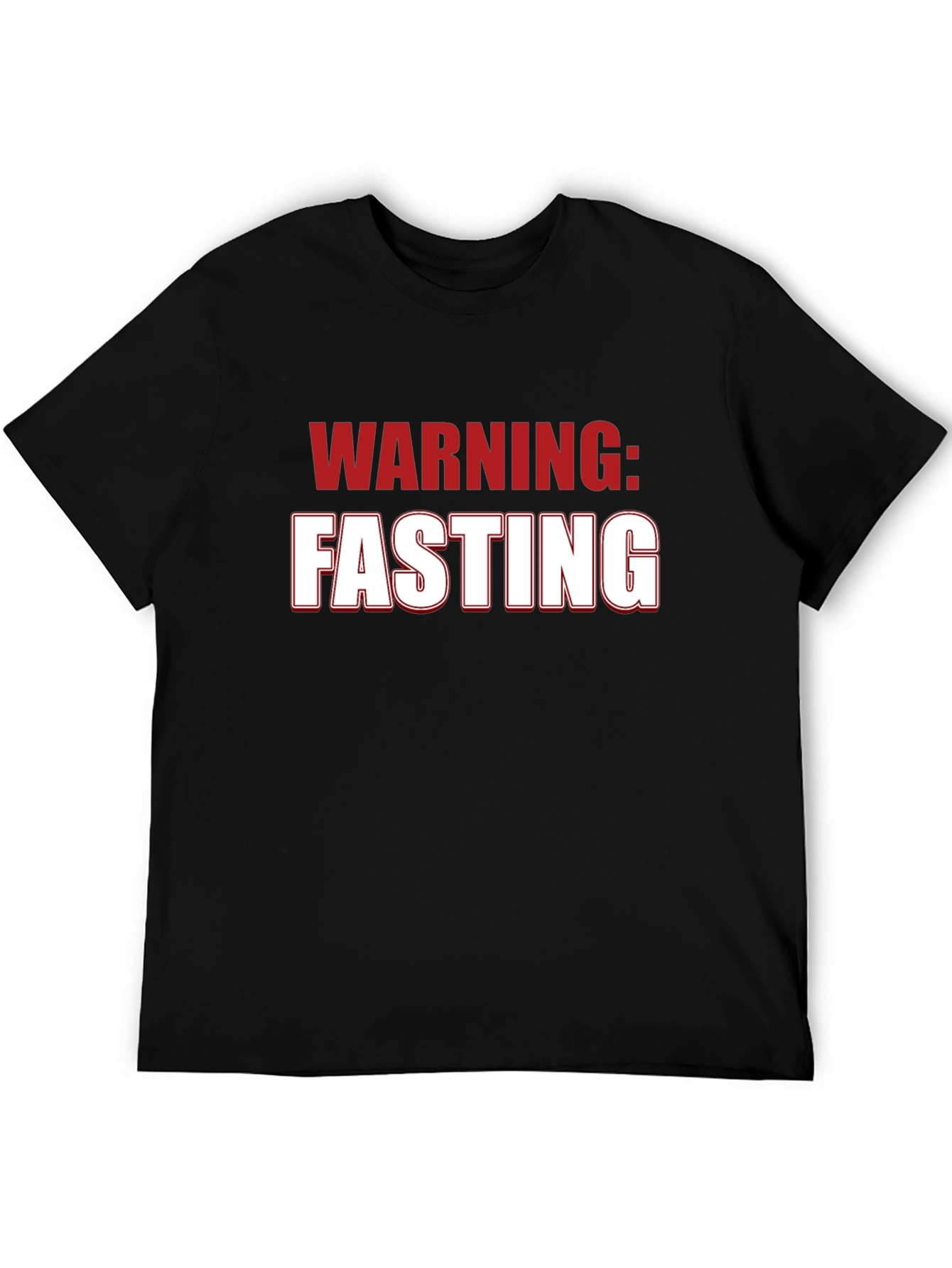 Black Warning: Fasting T-Shirt - Humorous Novelty Tee view 5