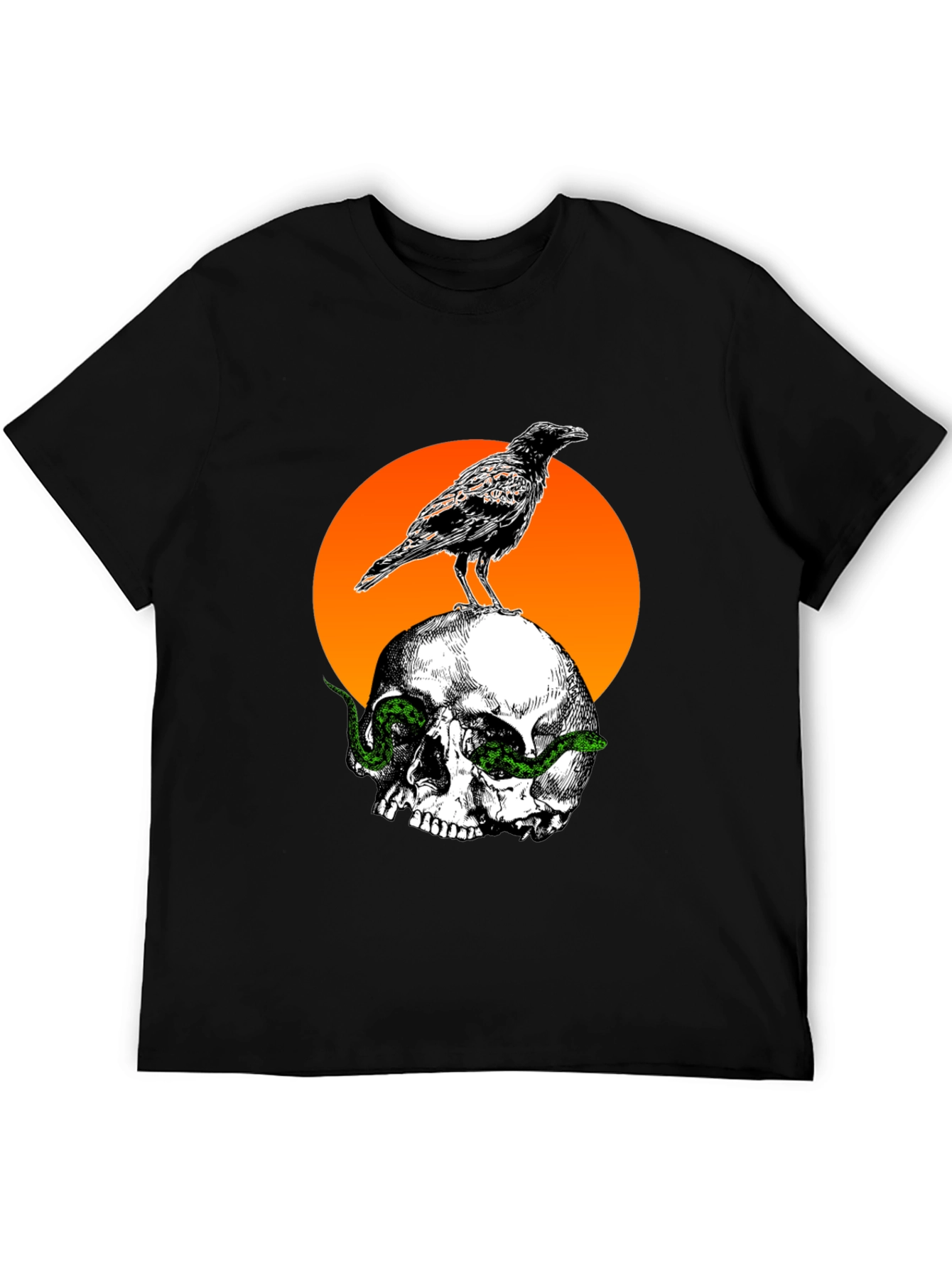 Black Raven Skull Graphic Tee - Unique Design view 5