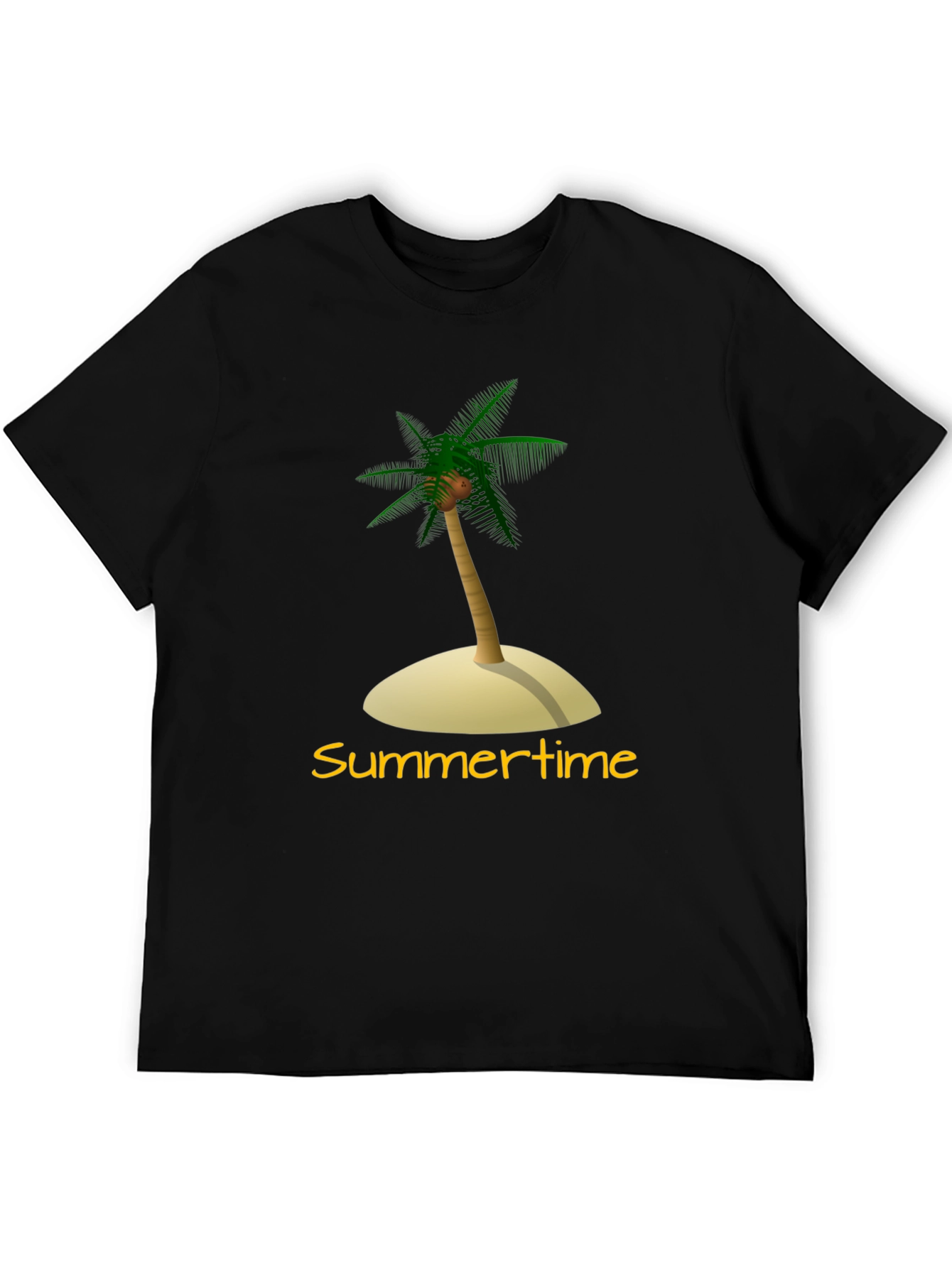 Black Summertime Palm Tree T-Shirt - Island Vibes view 5