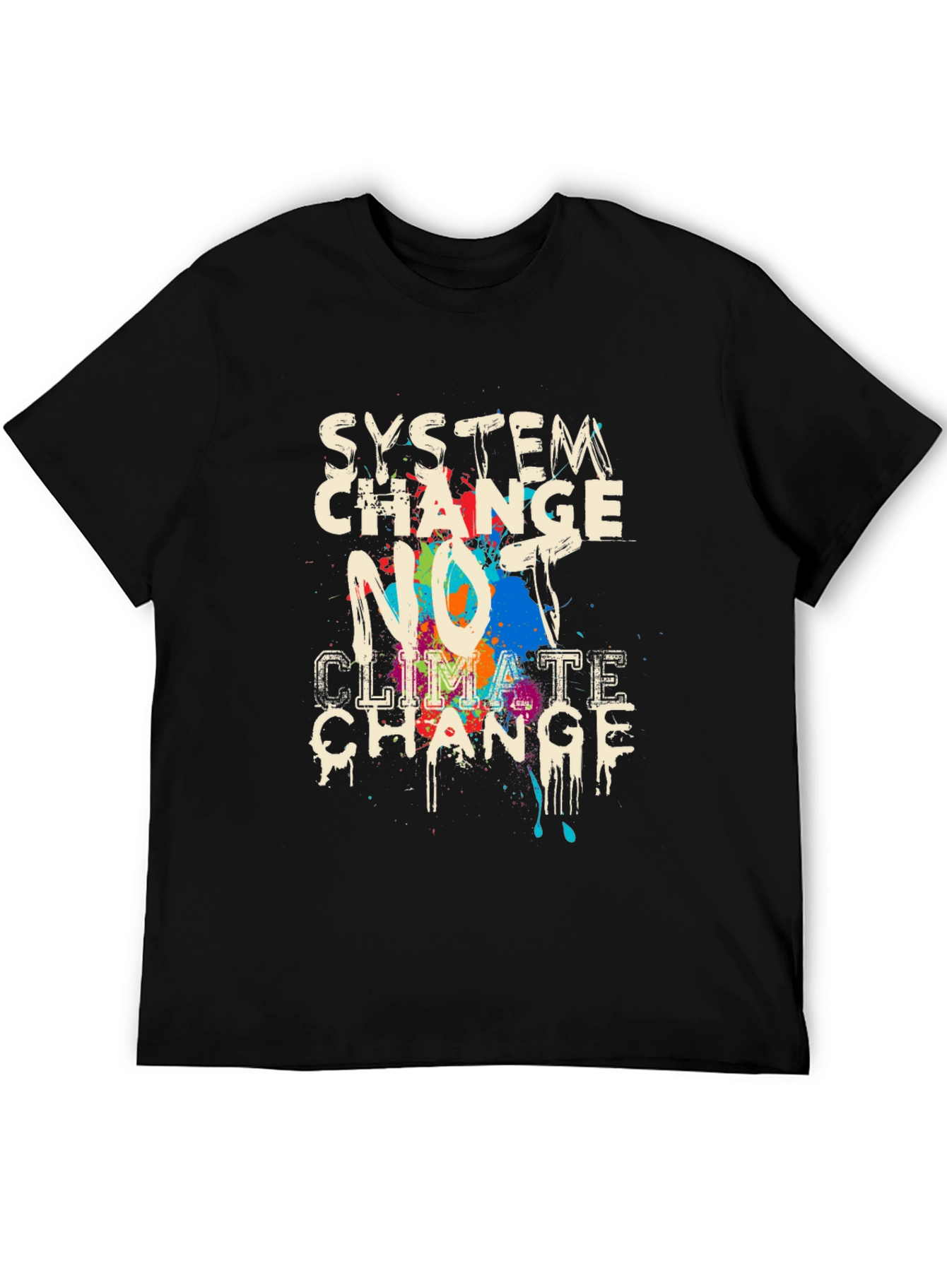 Black System Change, Not Climate Change Graphic Tee view 5