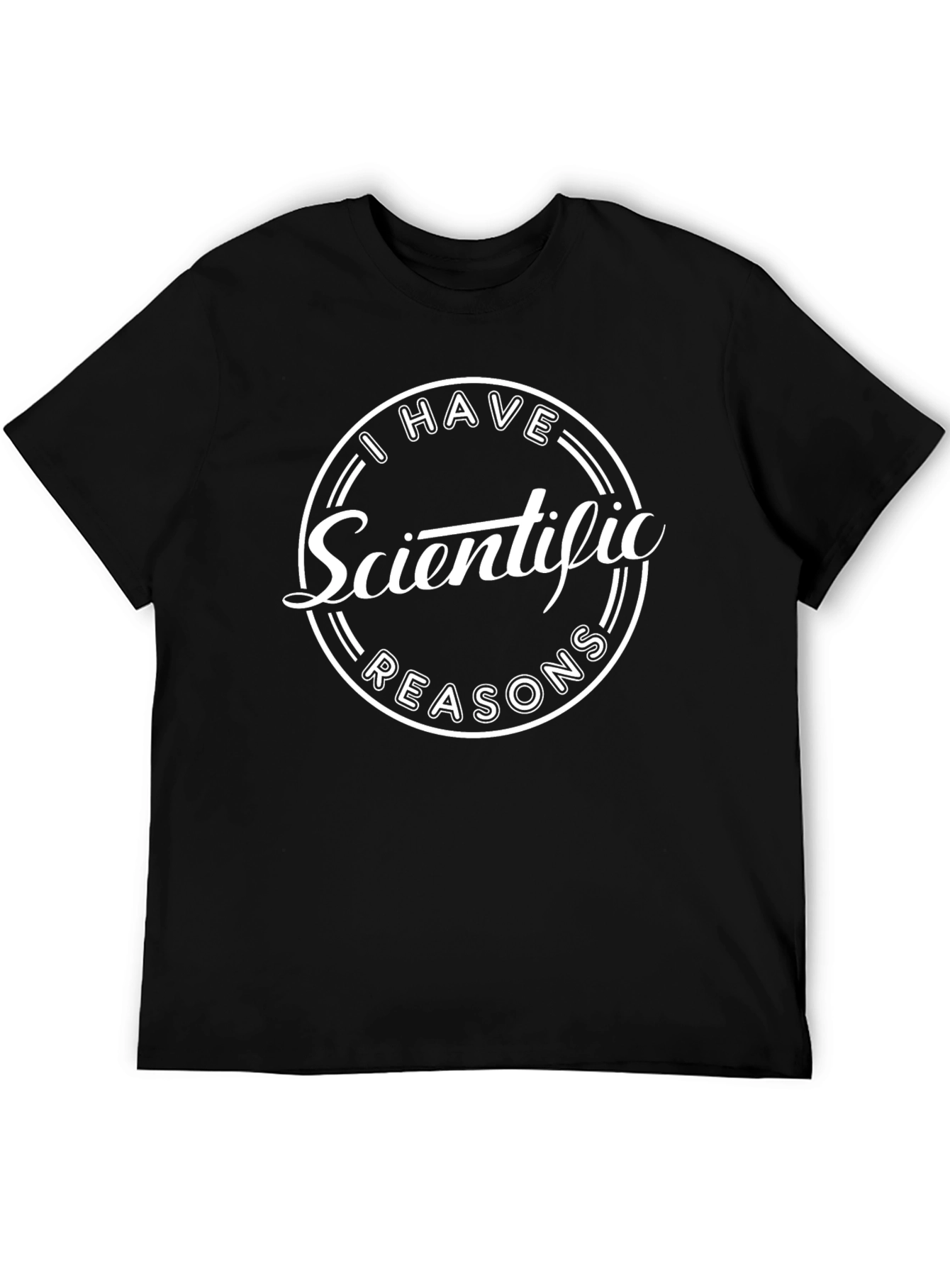 Black Scientific Reasons Graphic T-Shirt - Black view 5