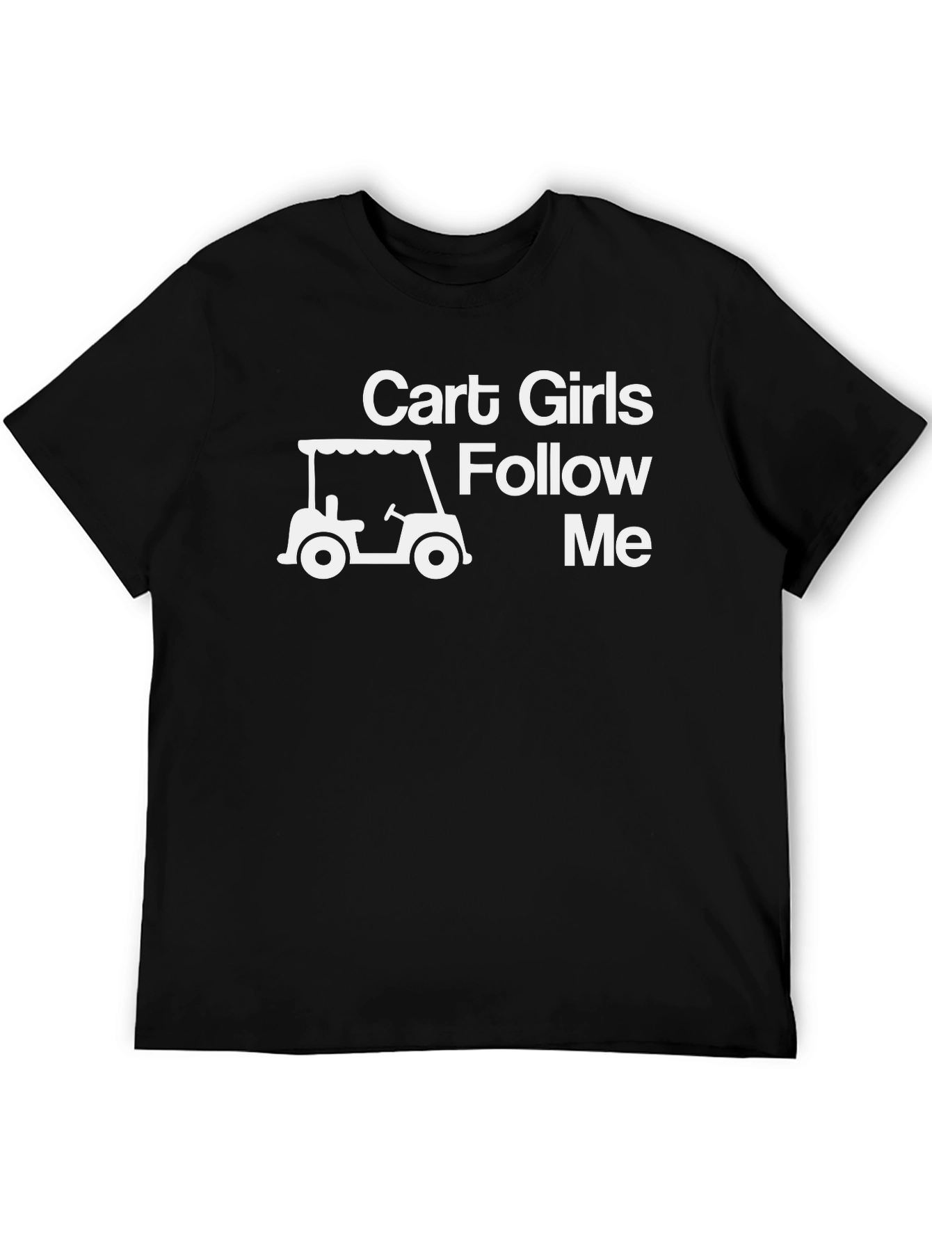Black Cart Girls Follow Me Graphic Tee - Black view 5