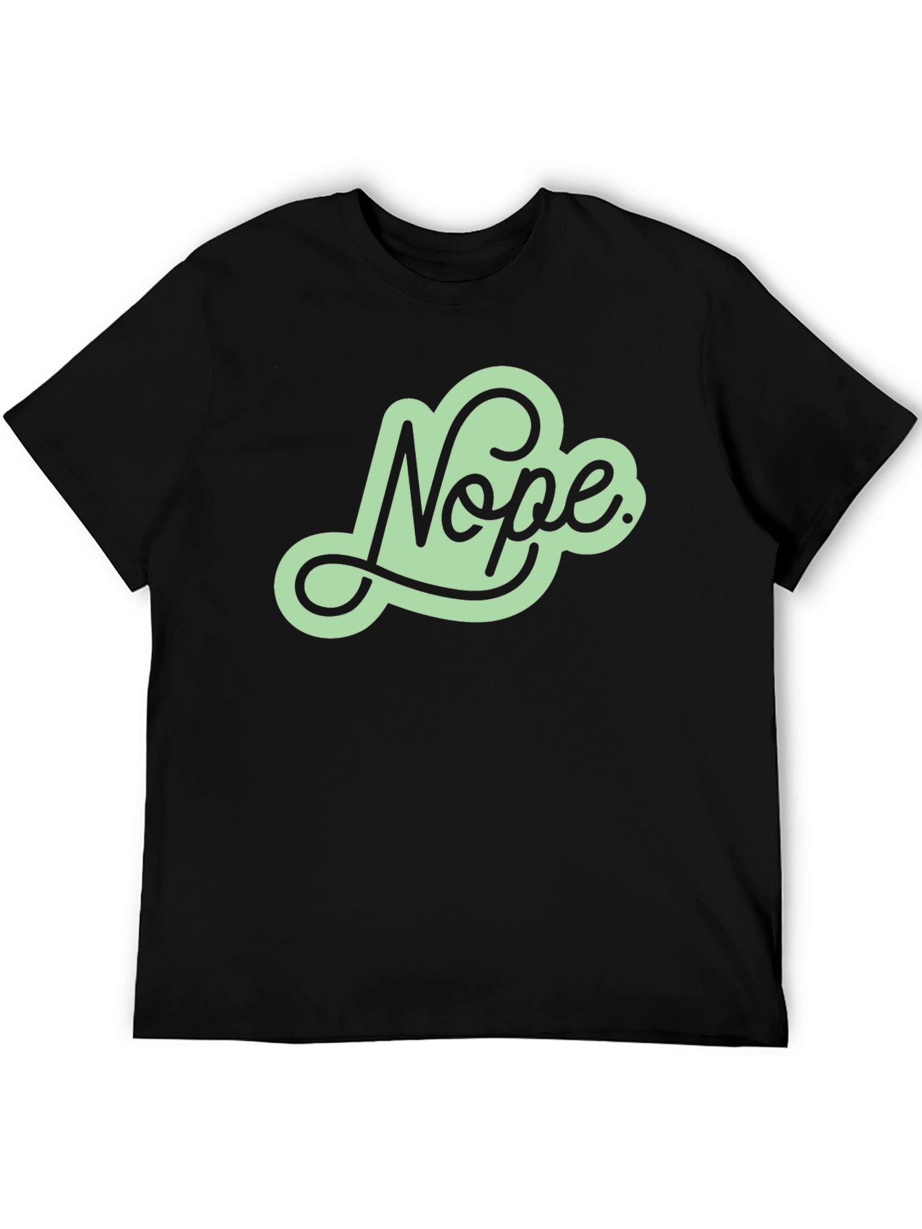 Black Nope Graphic Tee - Trendy Casual Shirt view 5