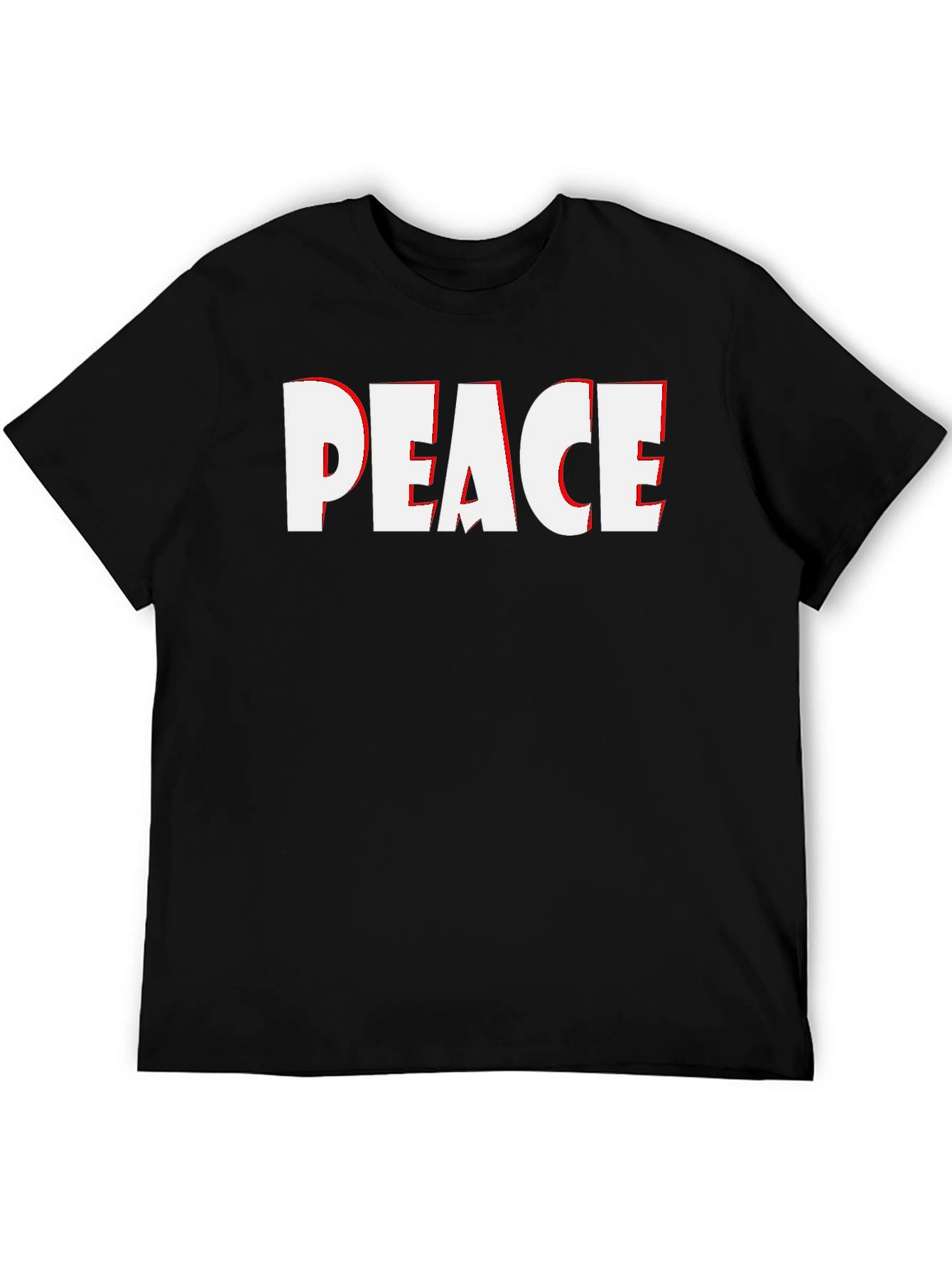 Black Peace Graphic T-Shirt - Black view 5