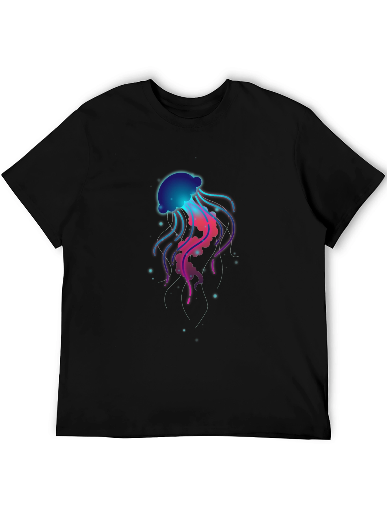 Black Neon Jellyfish Graphic T-Shirt - Unique Design view 5
