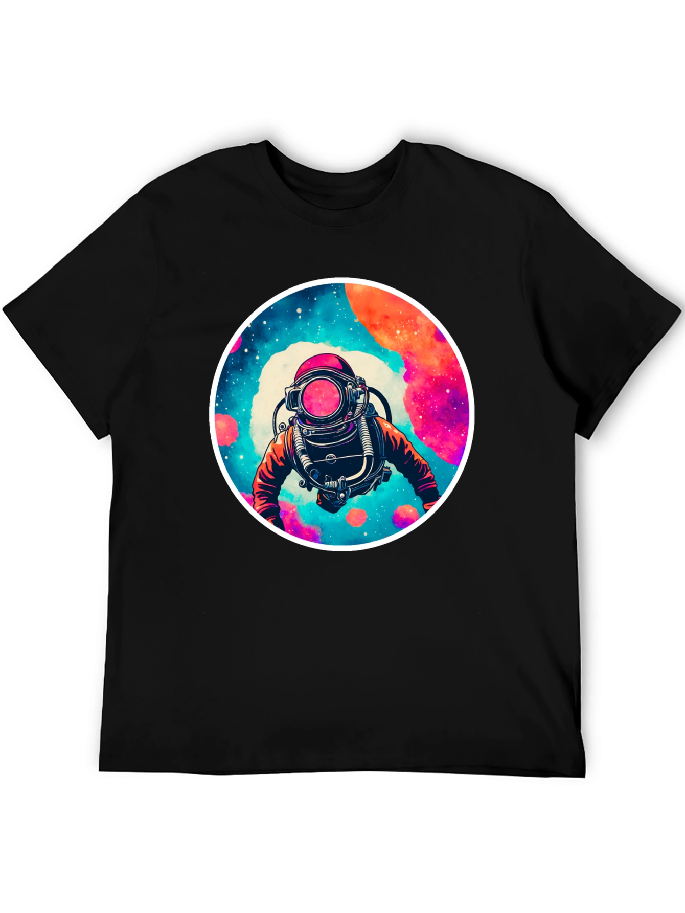 Black Cosmic Diver Graphic Tee - Black view 5
