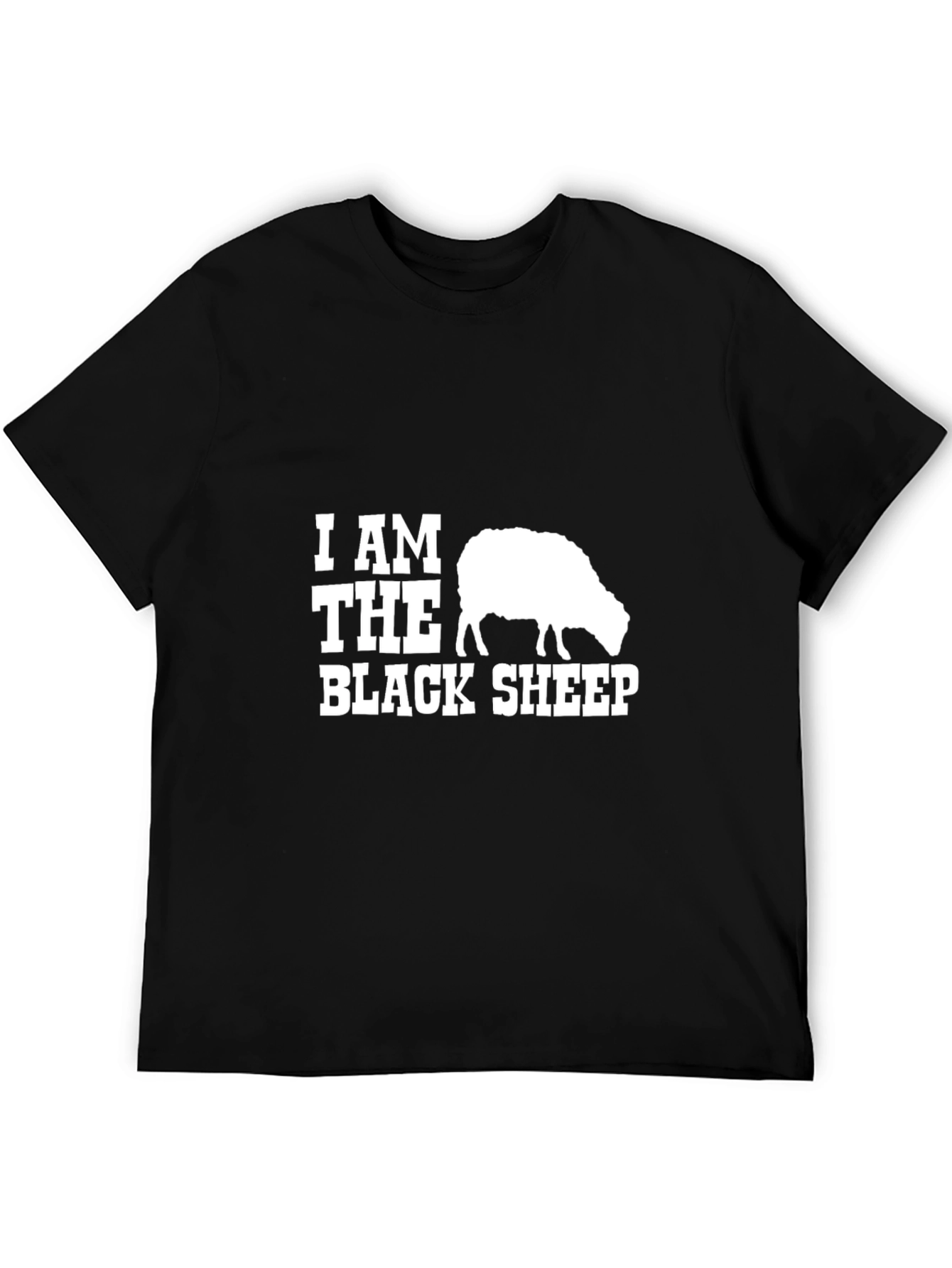 Black Black Sheep Graphic T-Shirt - Trendy Casual Tee view 5