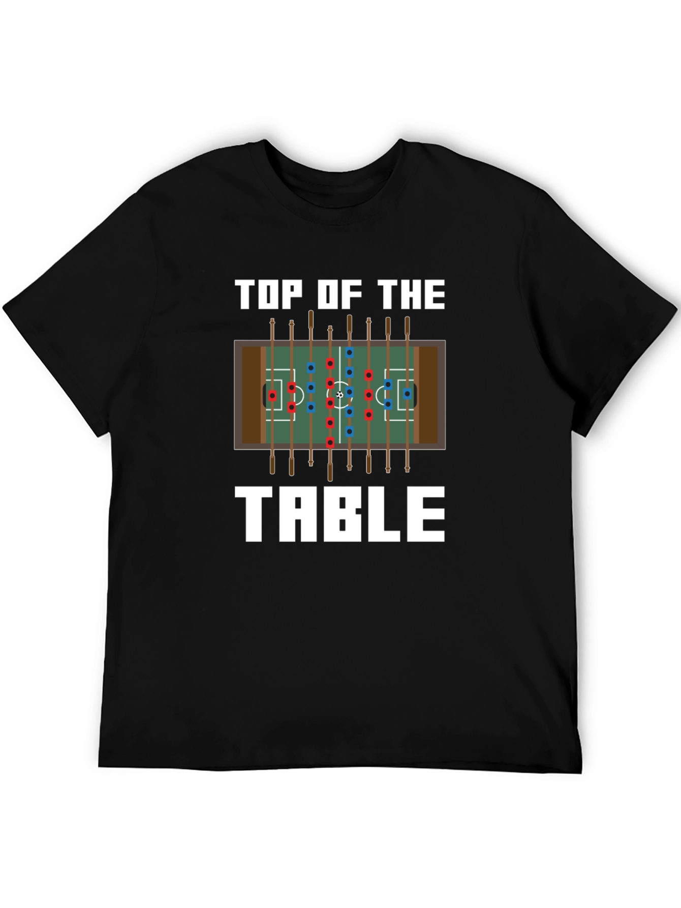 Black Top of the Table Foosball T-Shirt view 5