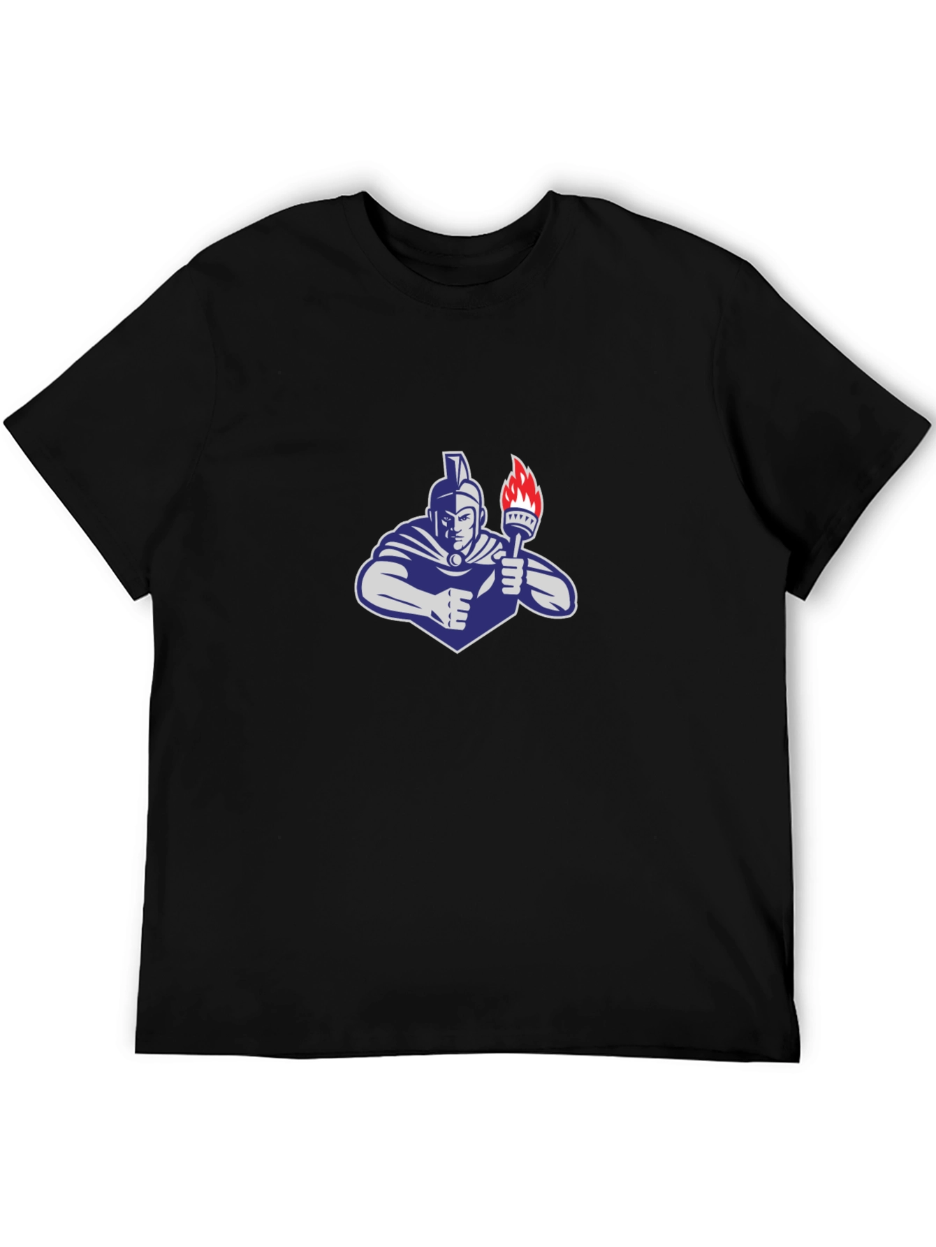 Black Spartan Torch Graphic T-Shirt - Black view 5