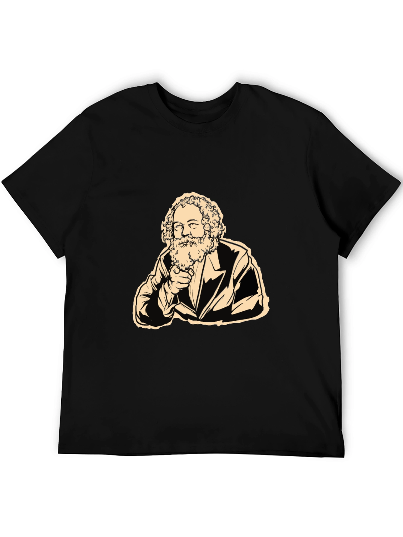 Black Karl Marx Graphic Tee - Black T-Shirt view 5