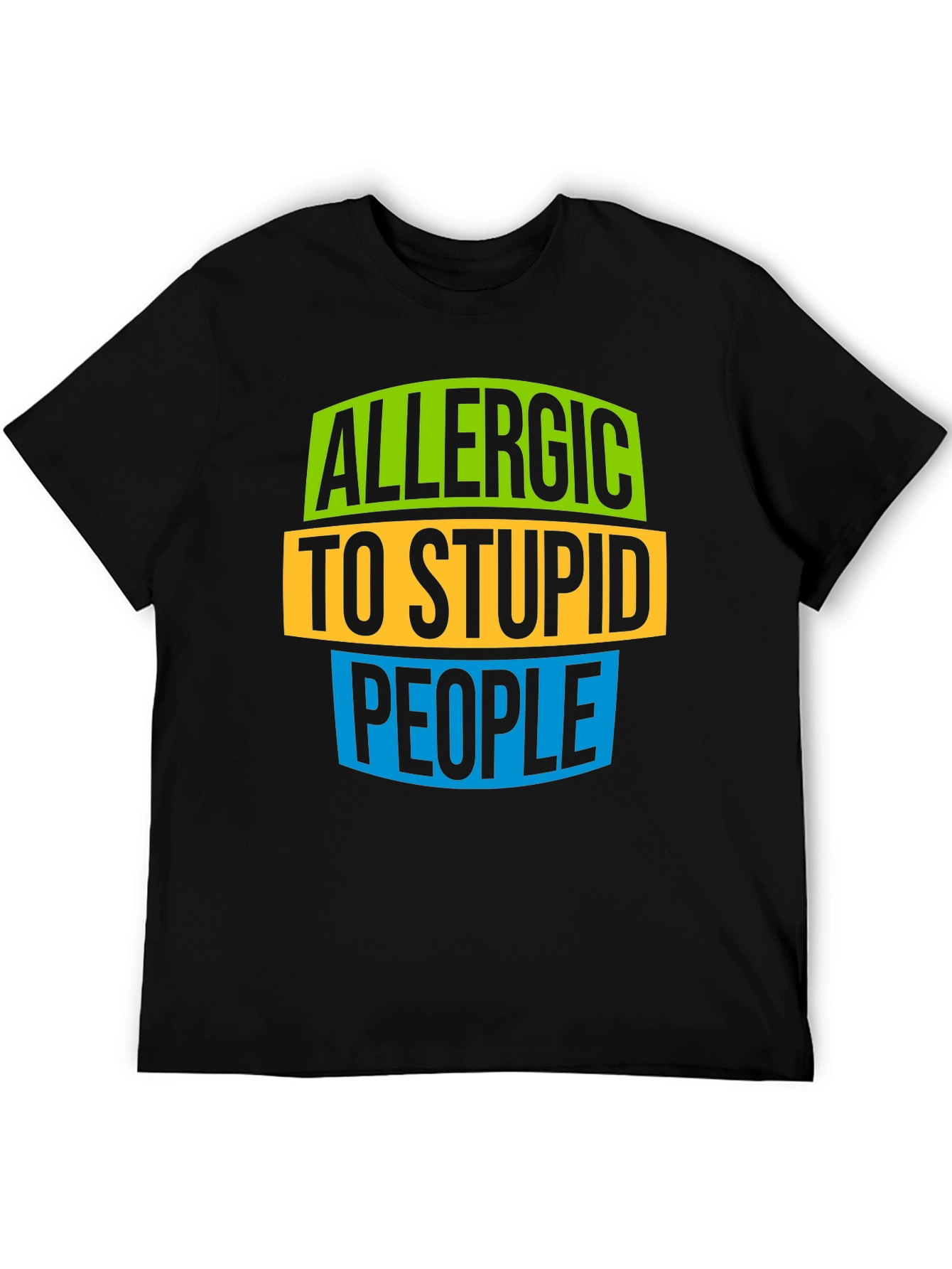 Black Allergic to Stupid People Graphic Tee view 5