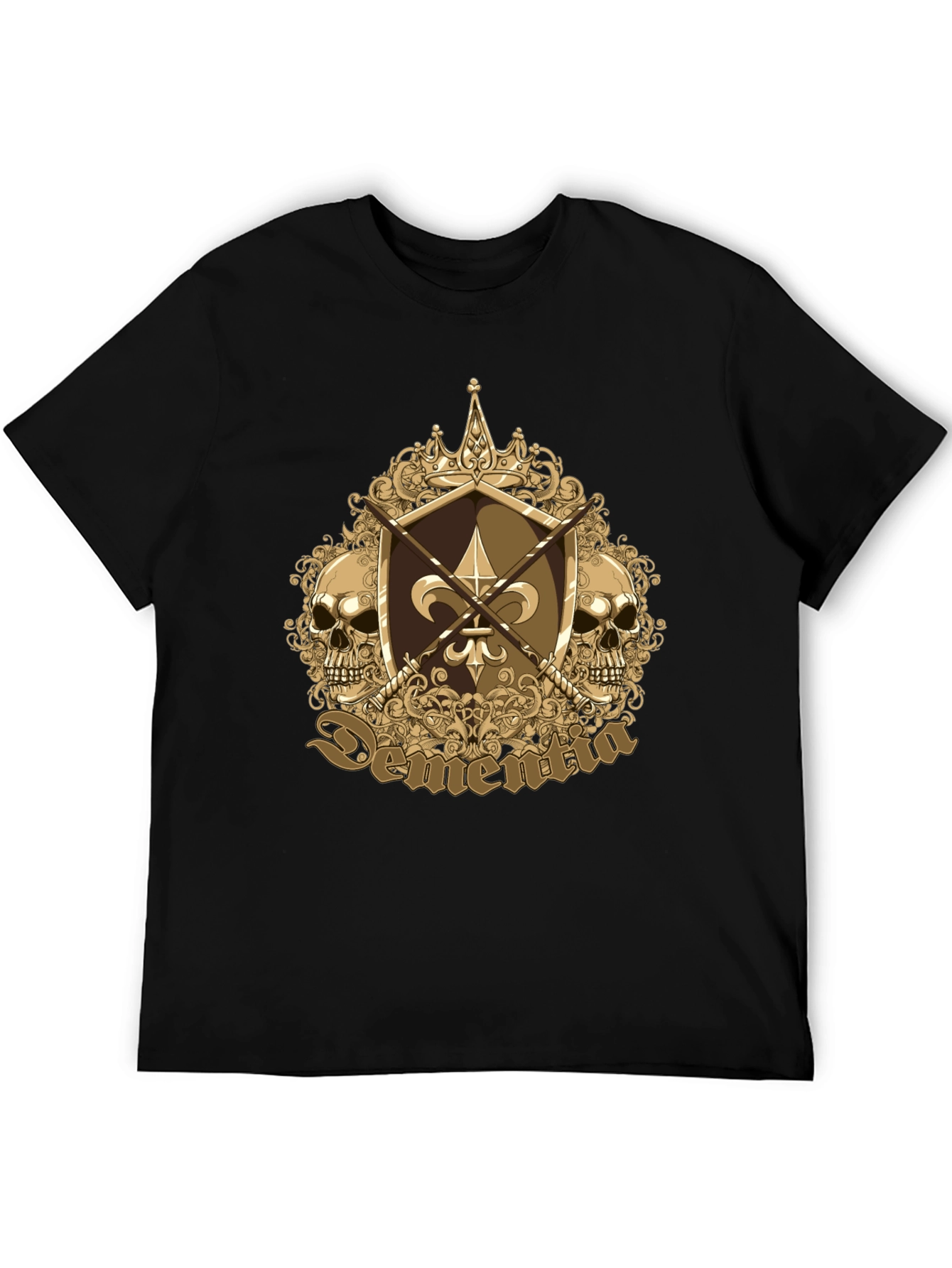 Black Skull Fleur-de-lis Graphic Tee view 5