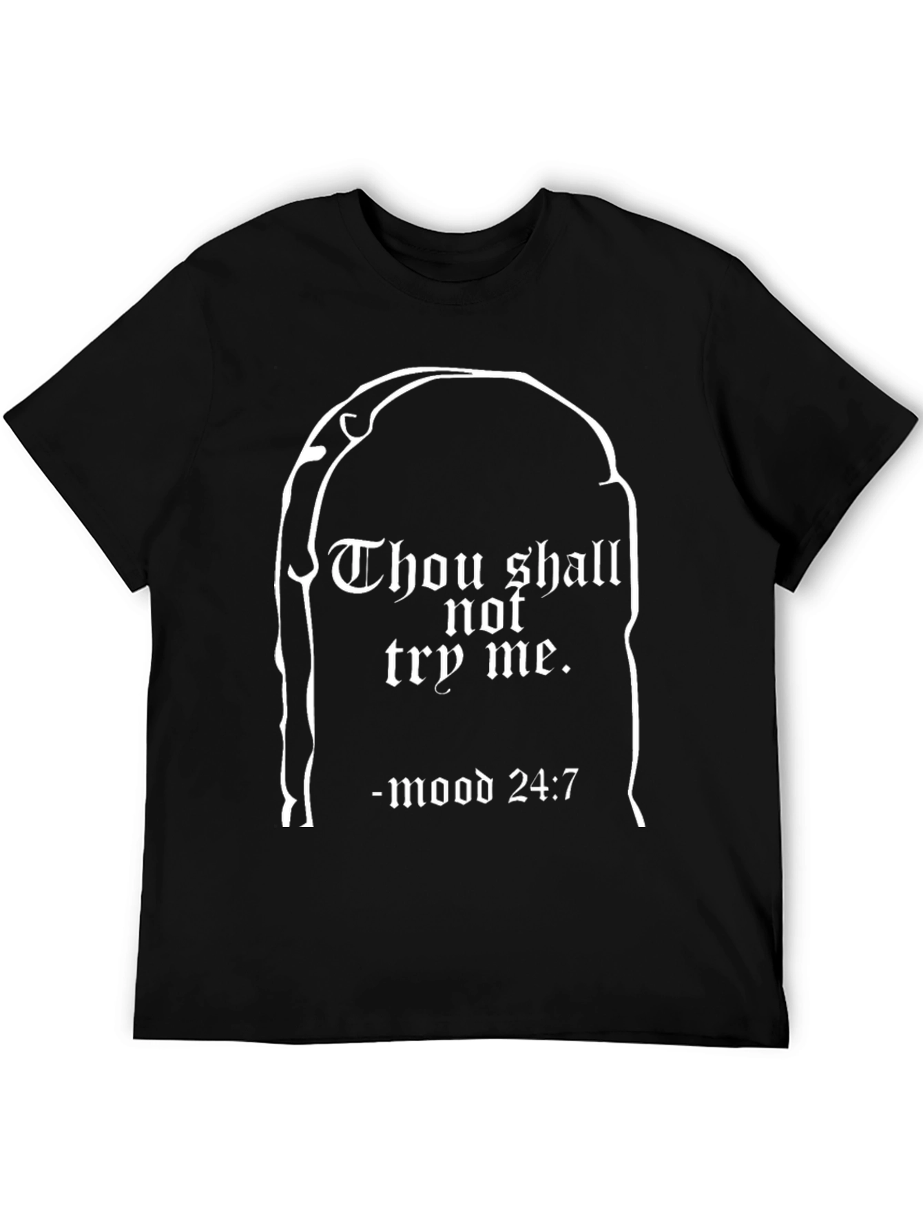 Black Thou Shalt Not Try Me T-Shirt - Mood 24/7 view 5