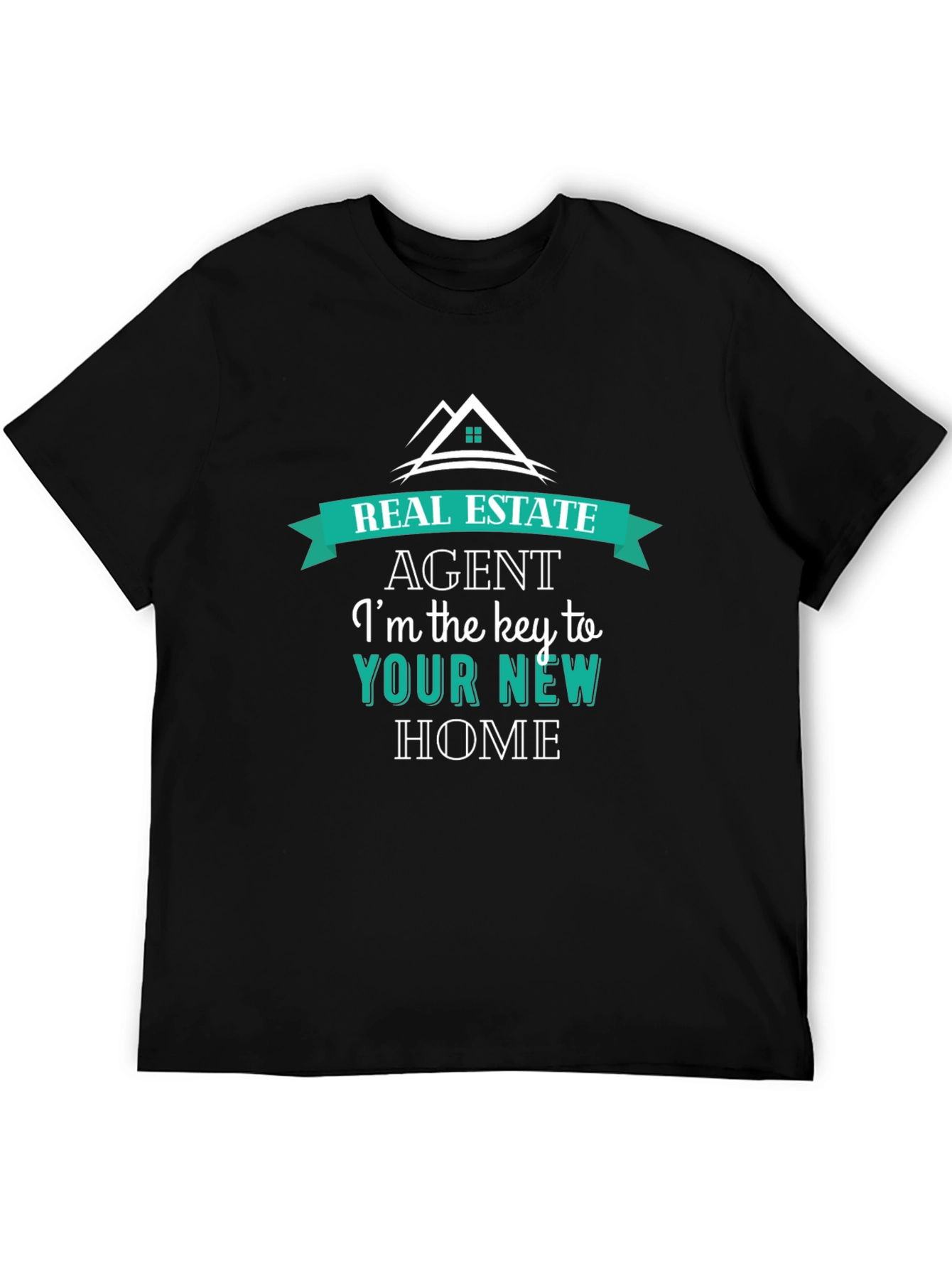 Black Real Estate Agent T-Shirt - Key to Your New Home view 5