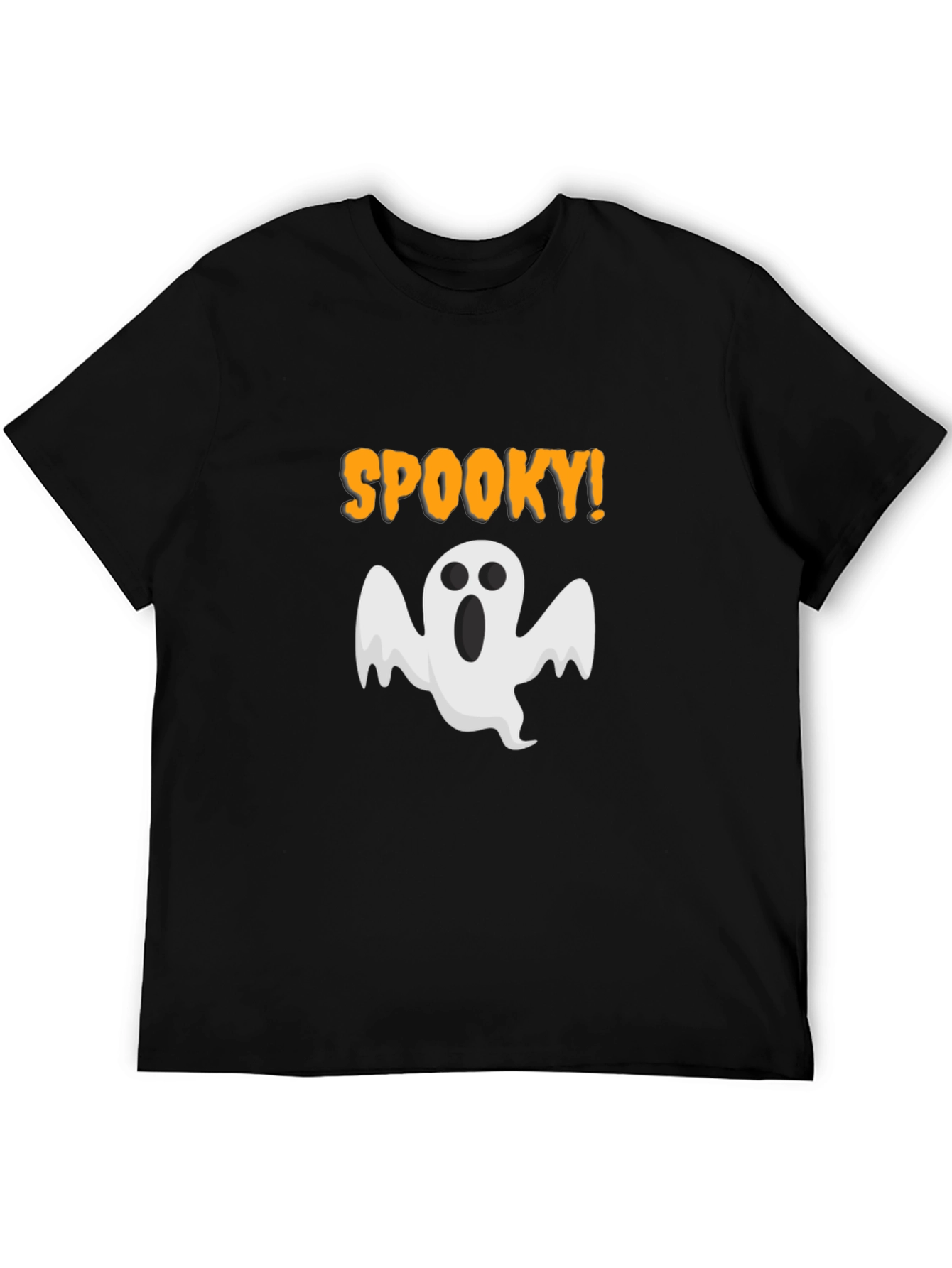 Black Spooky Ghost Graphic T-Shirt - Halloween Tee view 5