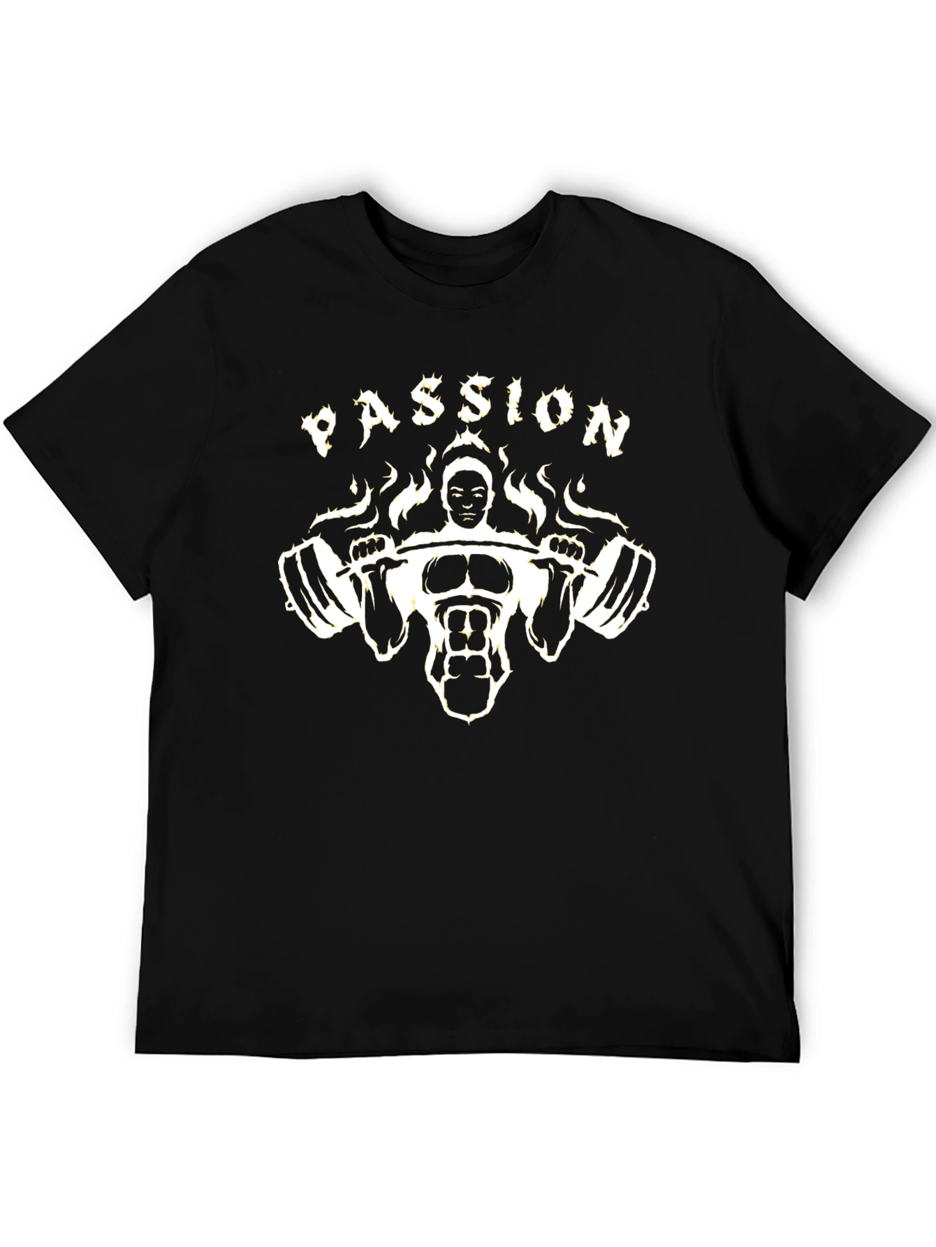 Black Passion Gym T-Shirt - Black Cotton Blend view 5