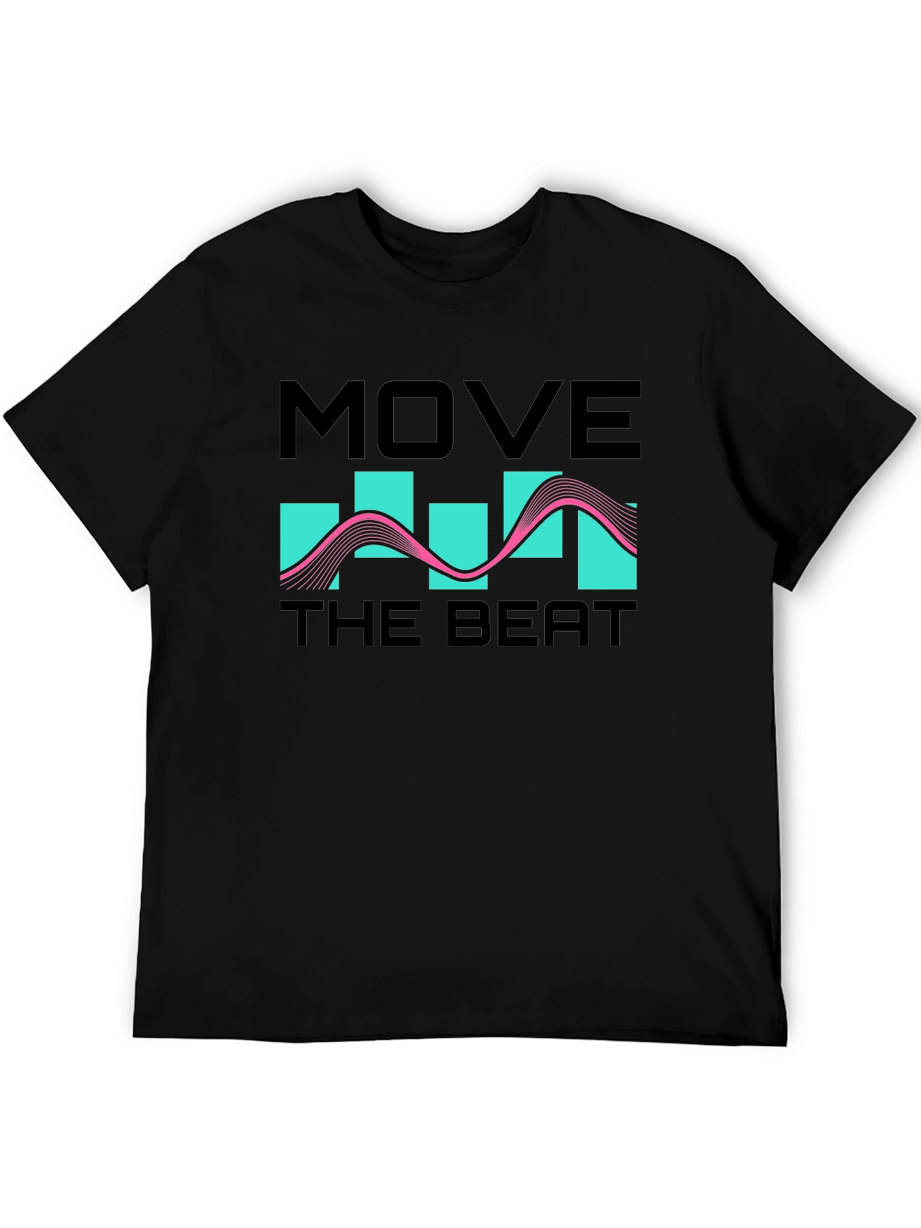 Black Move The Beat Black Graphic T-Shirt view 5
