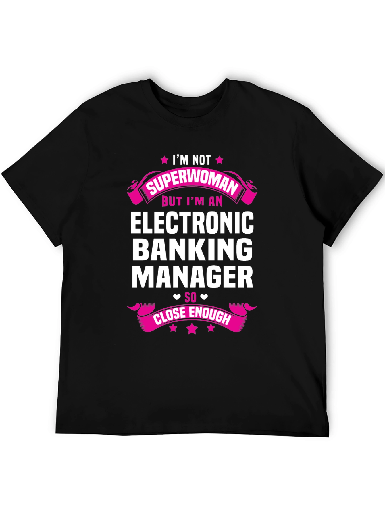 Black Electronic Banking Manager T-Shirt view 5
