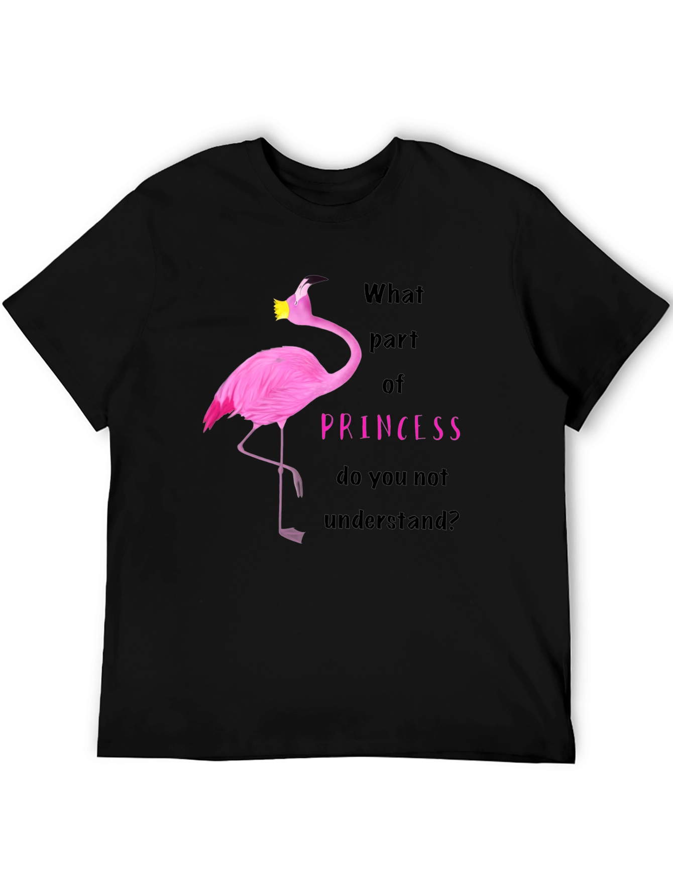 Black Flamingo Princess T-Shirt - What Part Do You Not Understand? view 5