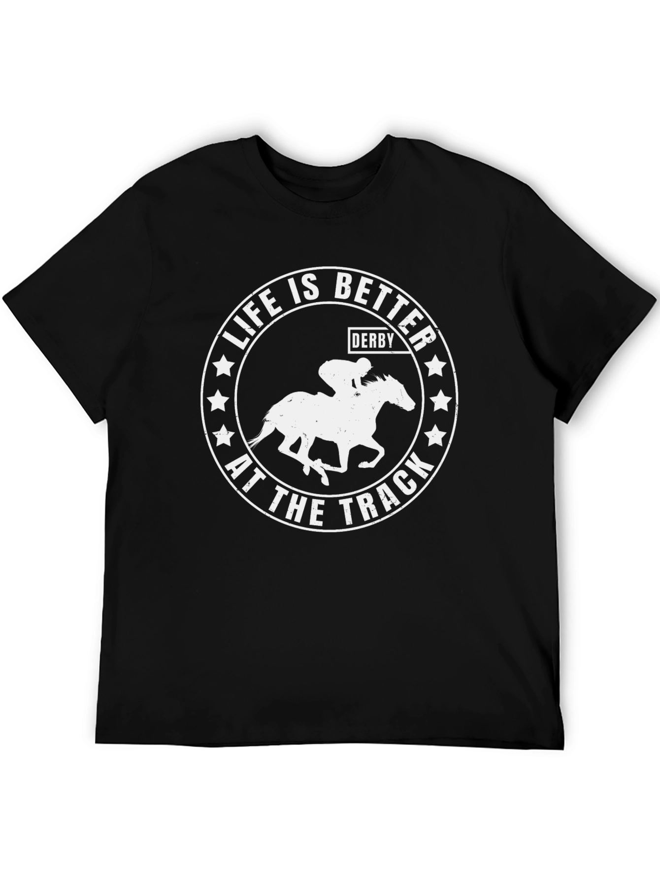 Black Life is Better at the Track Derby T-Shirt view 5