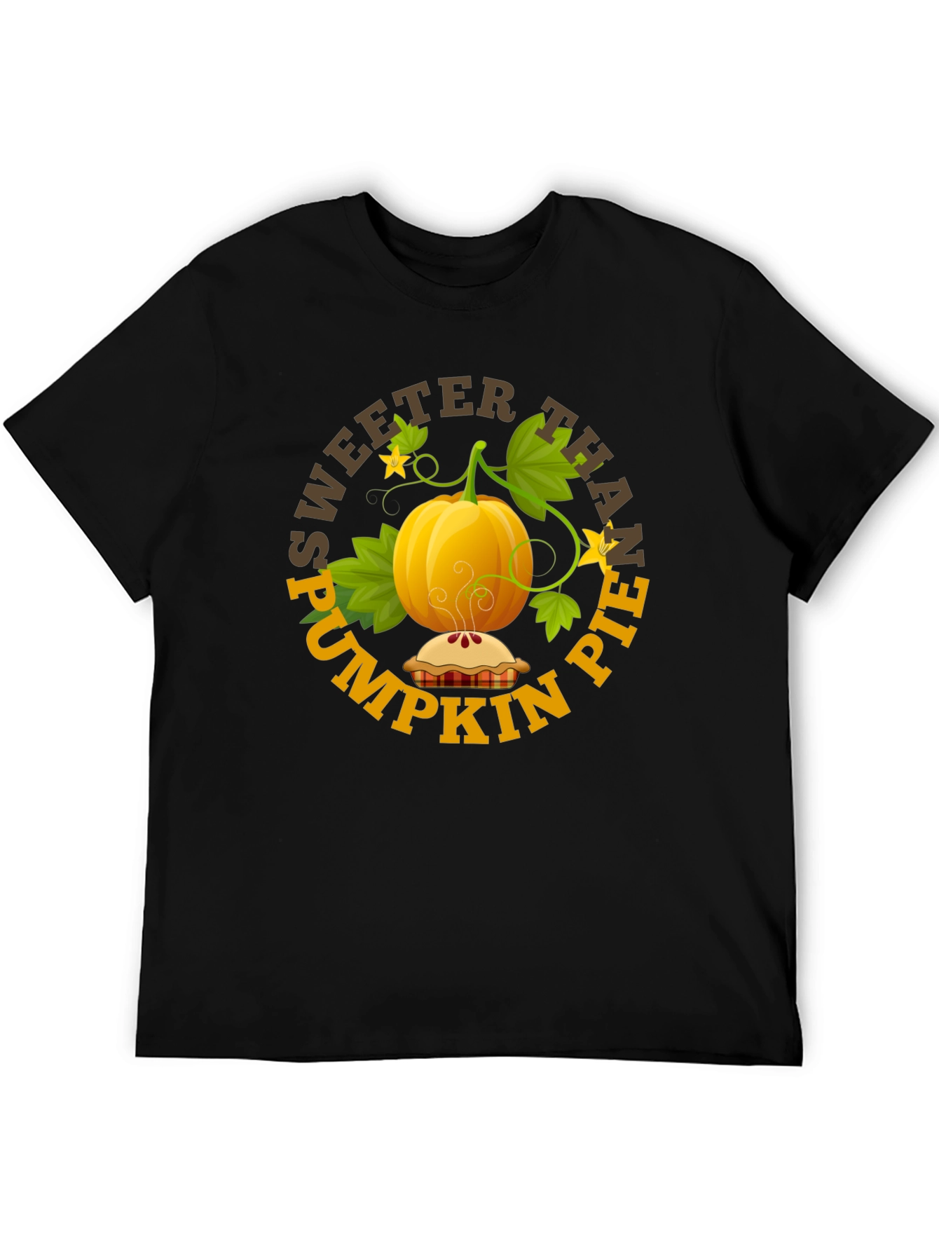 Black Sweeter Than Pumpkin Pie T-Shirt view 5