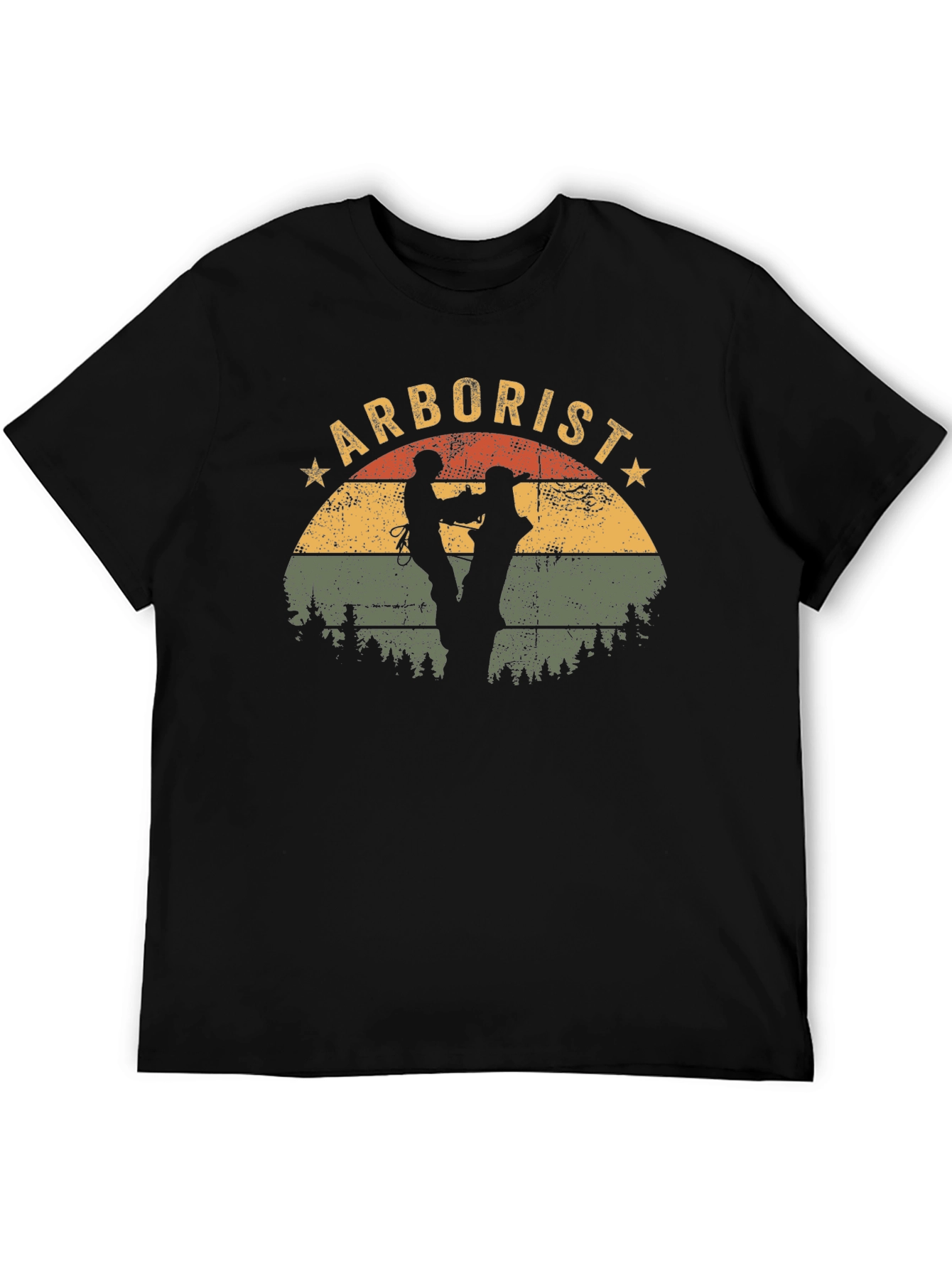 Black Arborist T-Shirt Vintage Tree Surgeon Tee view 5