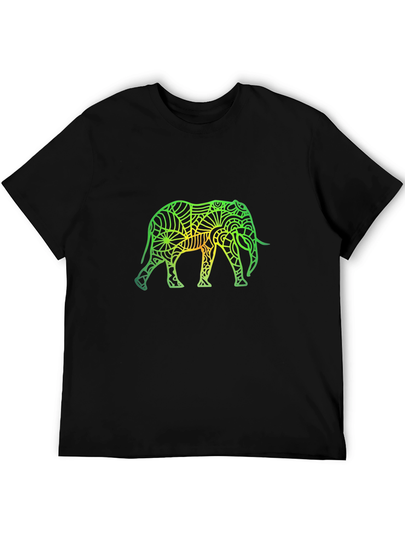 Black Elephant Graphic Tee - Stylish Animal Design view 5