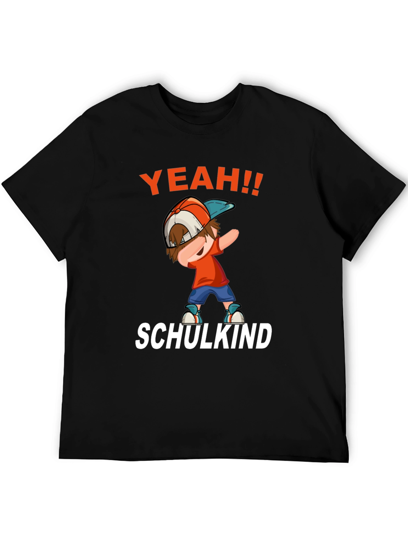 Black Yeah! Schulkinder T-Shirt - Fun School Tee view 5