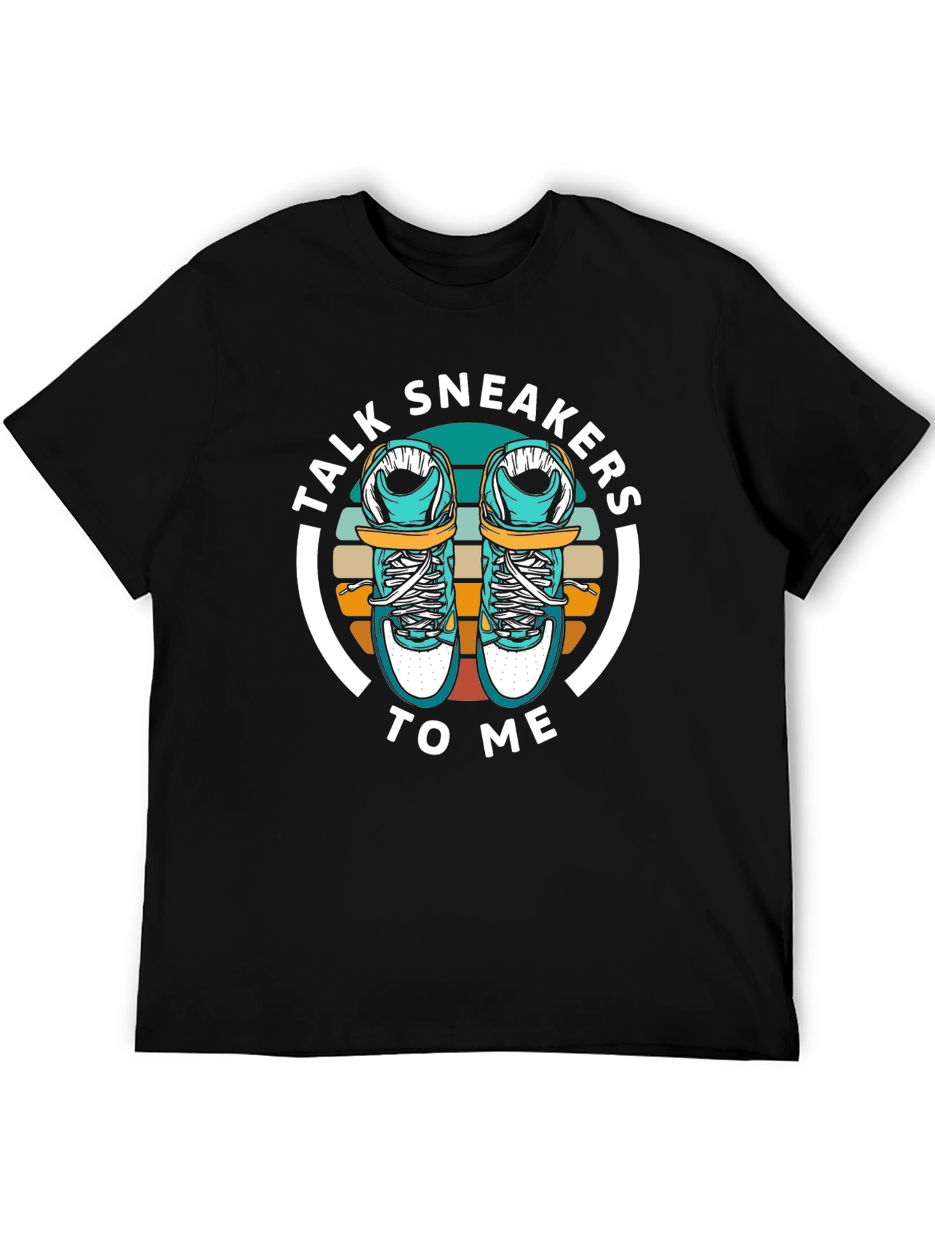 Black Talk Sneakers To Me Graphic Tee view 5