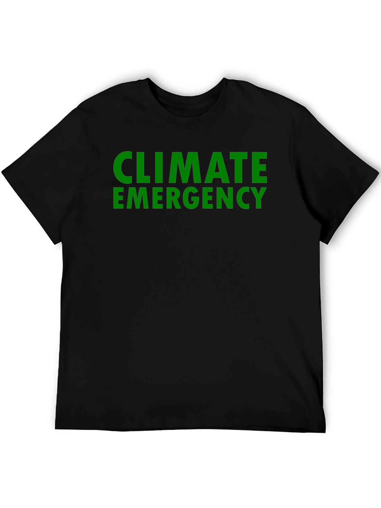 Black Climate Emergency Black T-Shirt - Bold Statement Tee view 5