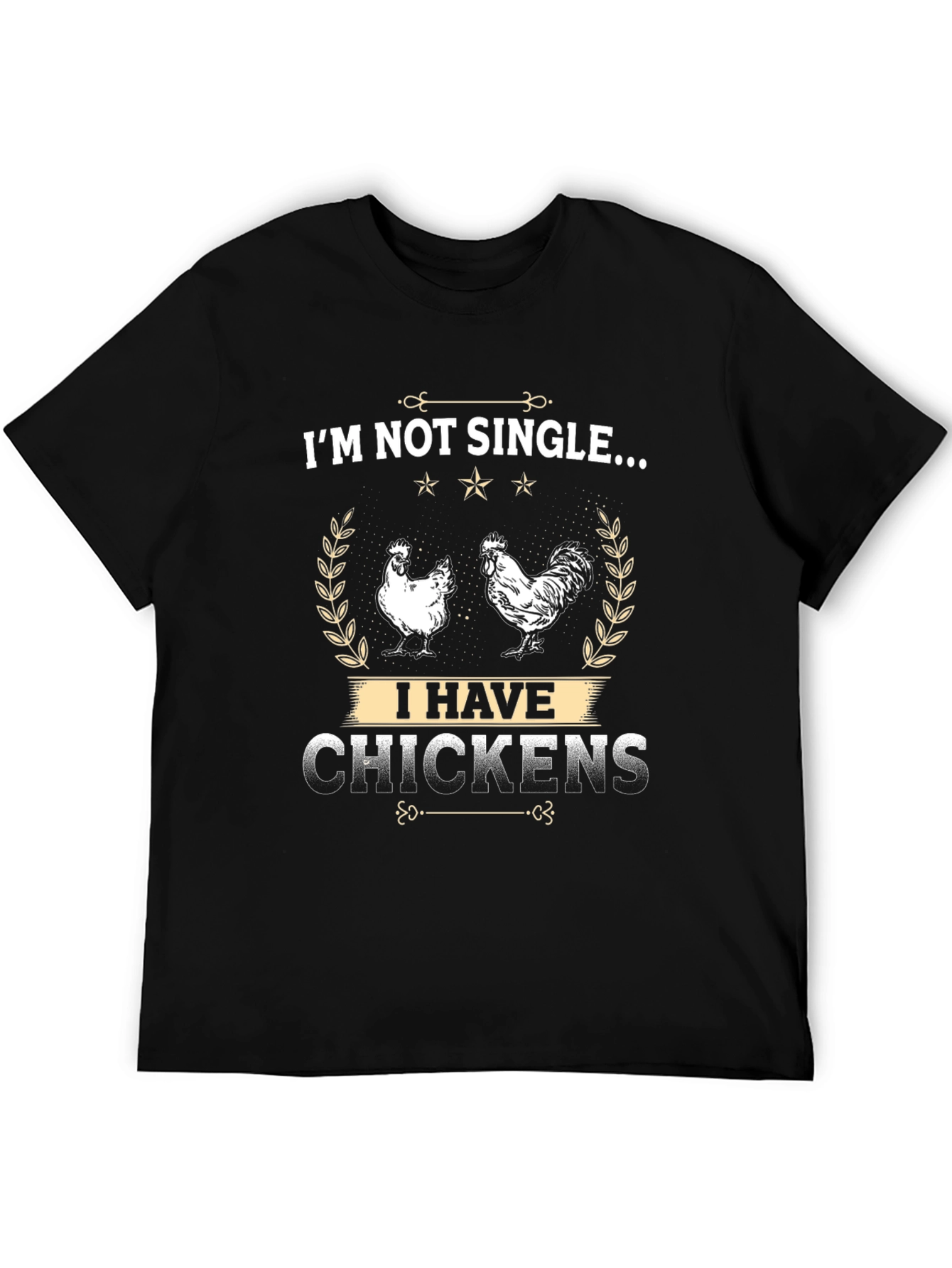 Black I'm Not Single... I Have Chickens T-Shirt view 5